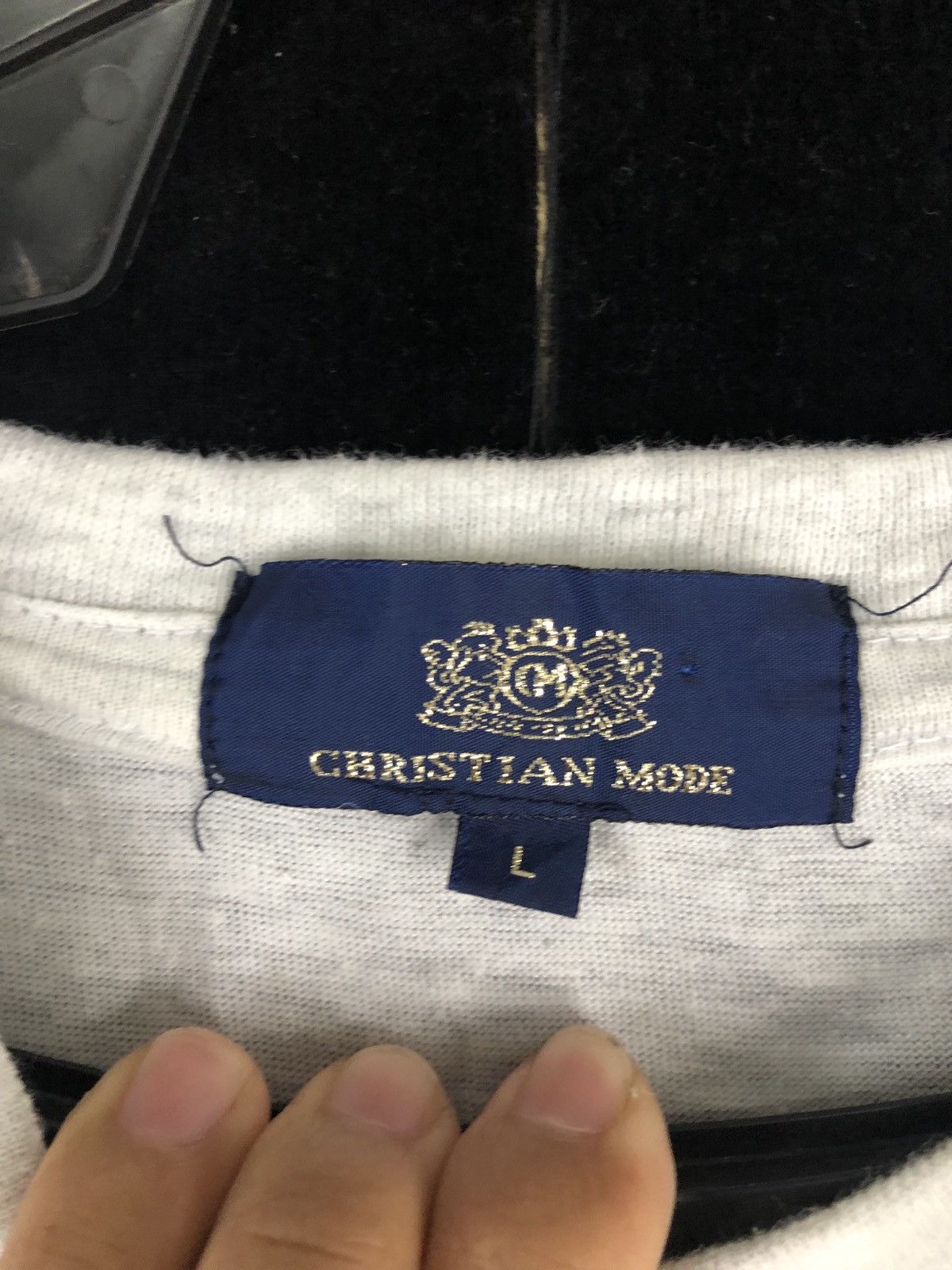 Vintage vintage Christian Mode Navy Traditional t shirt Size US L / EU 52-54 / 3 - 7 Thumbnail