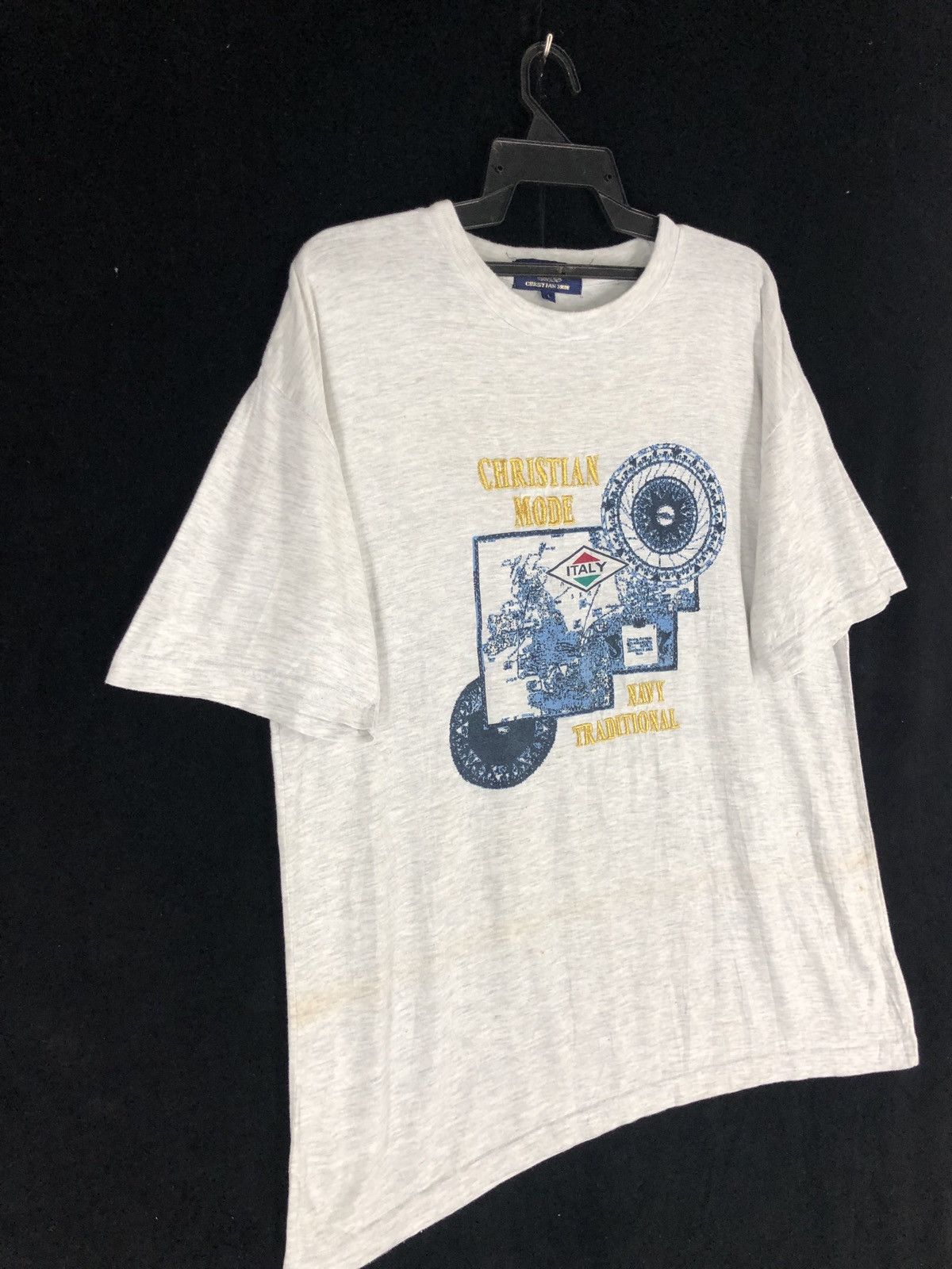Vintage vintage Christian Mode Navy Traditional t shirt Size US L / EU 52-54 / 3 - 2 Thumbnail