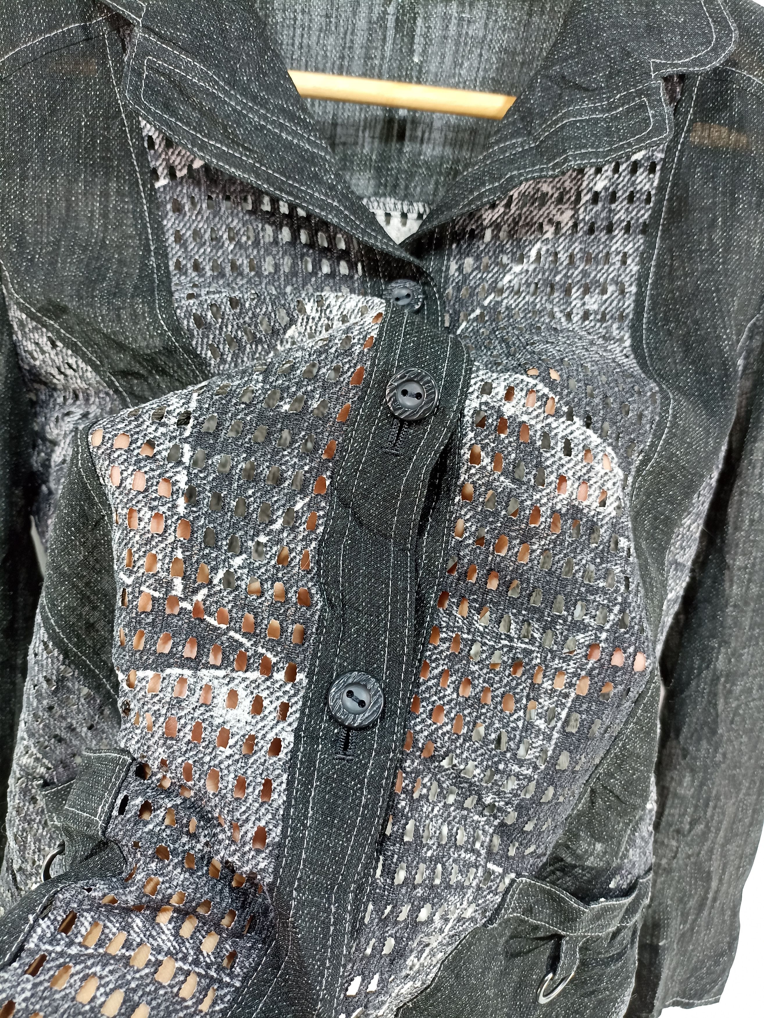 Japanese Brand Mesh Button Up Size M / US 6-8 / IT 42-44 - 3 Thumbnail
