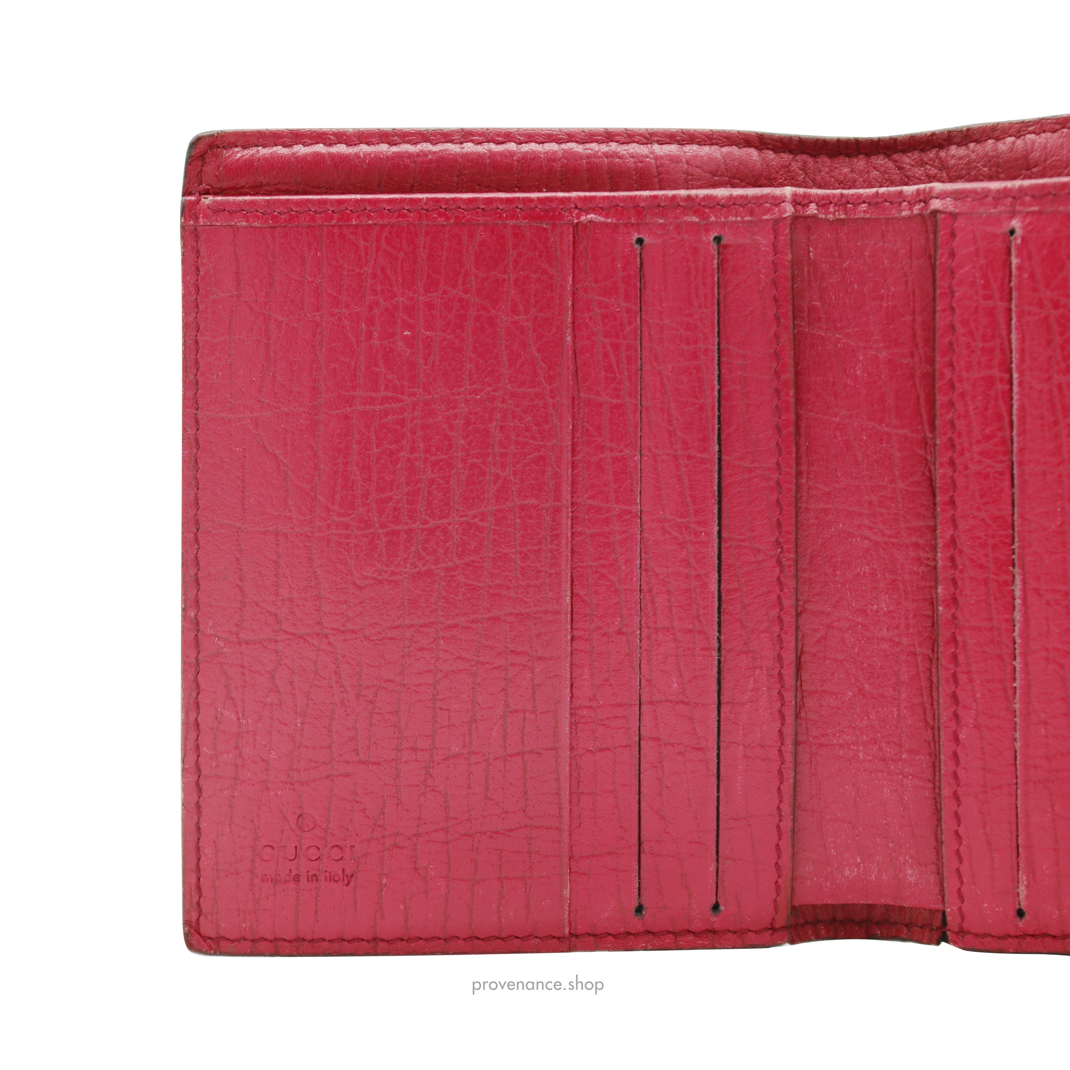 Gucci 🔴 Gucci Trifold Wallet - GG Supreme Pink Size ONE SIZE - 8 Thumbnail