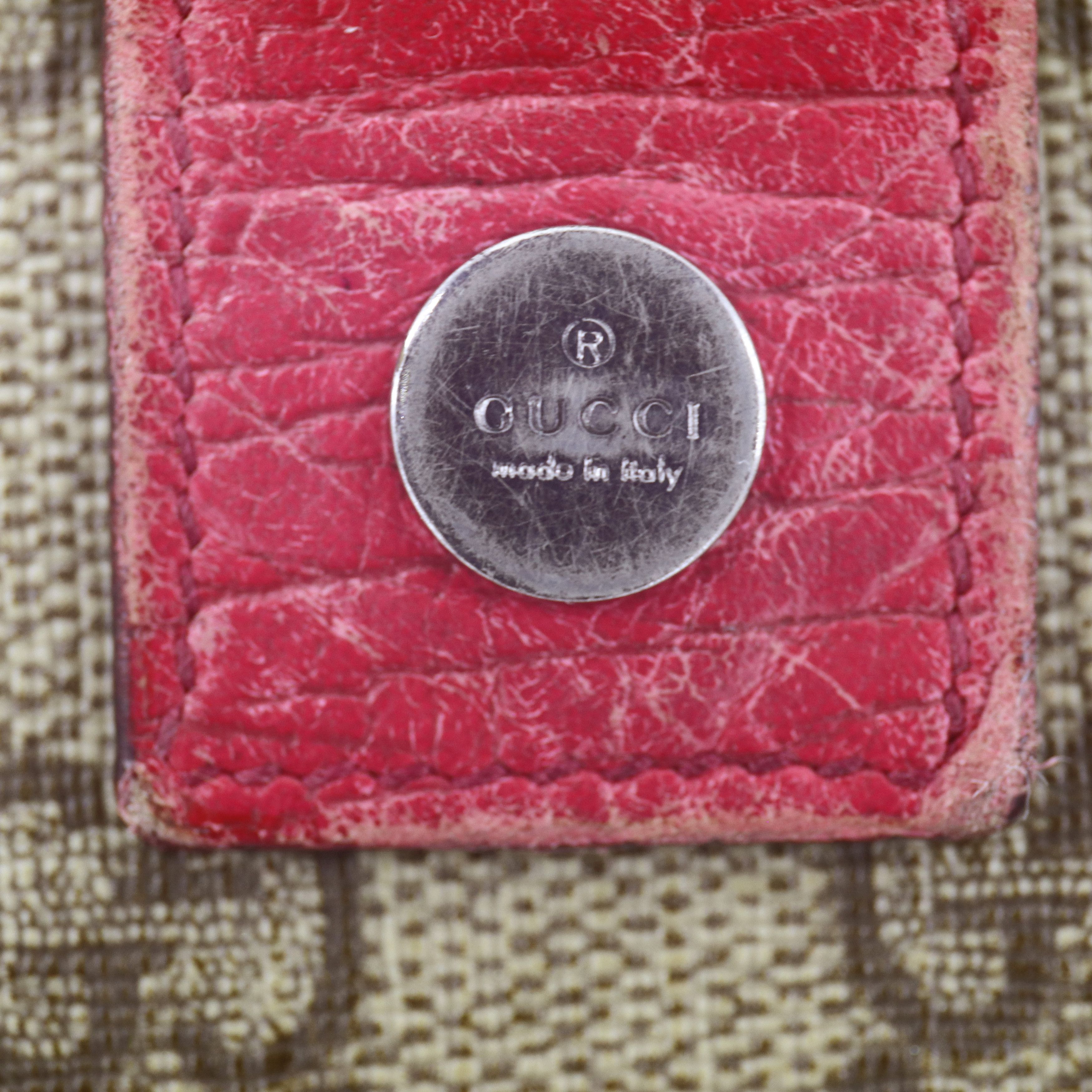 Gucci 🔴 Gucci Trifold Wallet - GG Supreme Pink Size ONE SIZE - 5 Thumbnail