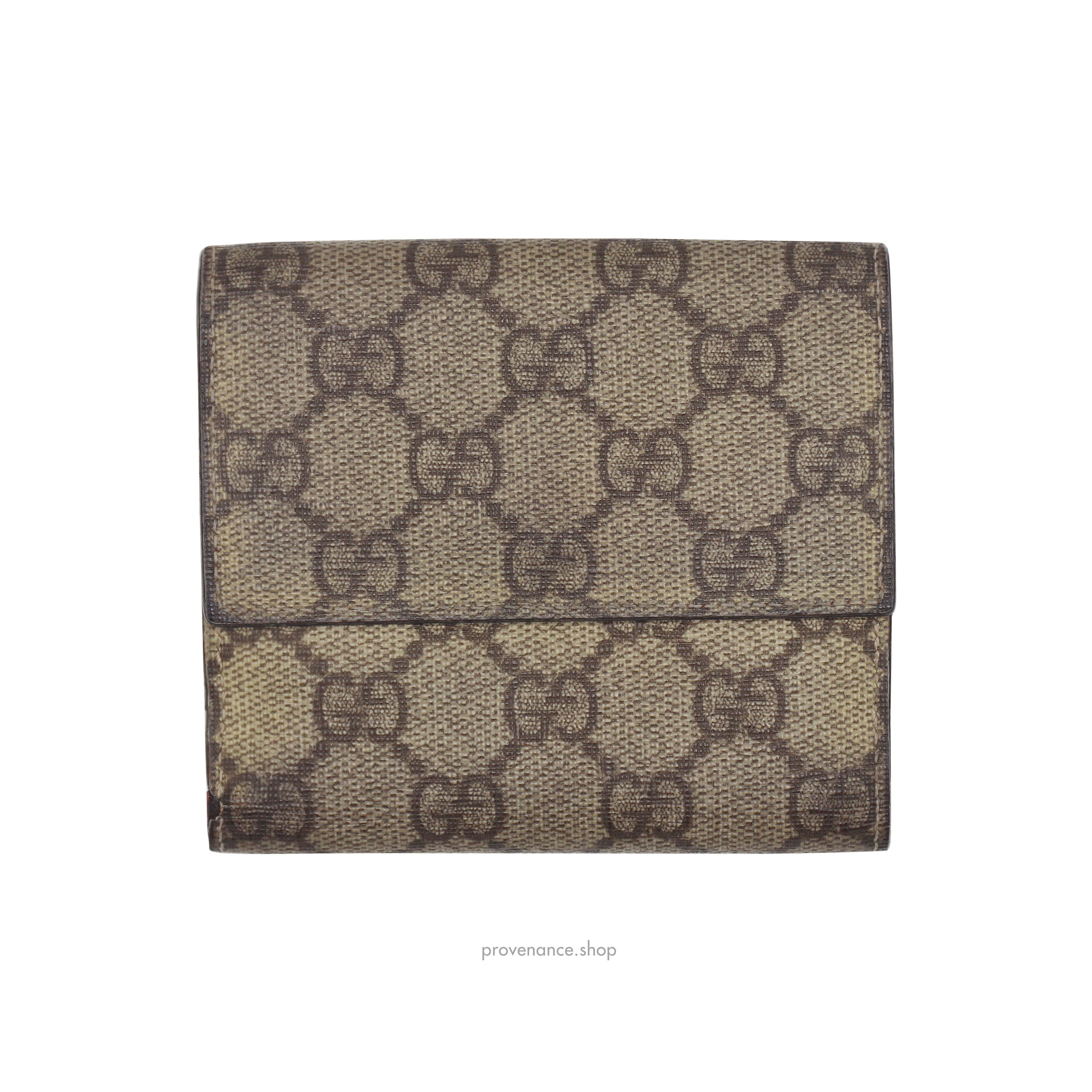 Gucci 🔴 Gucci Trifold Wallet - GG Supreme Pink Size ONE SIZE - 2 Thumbnail