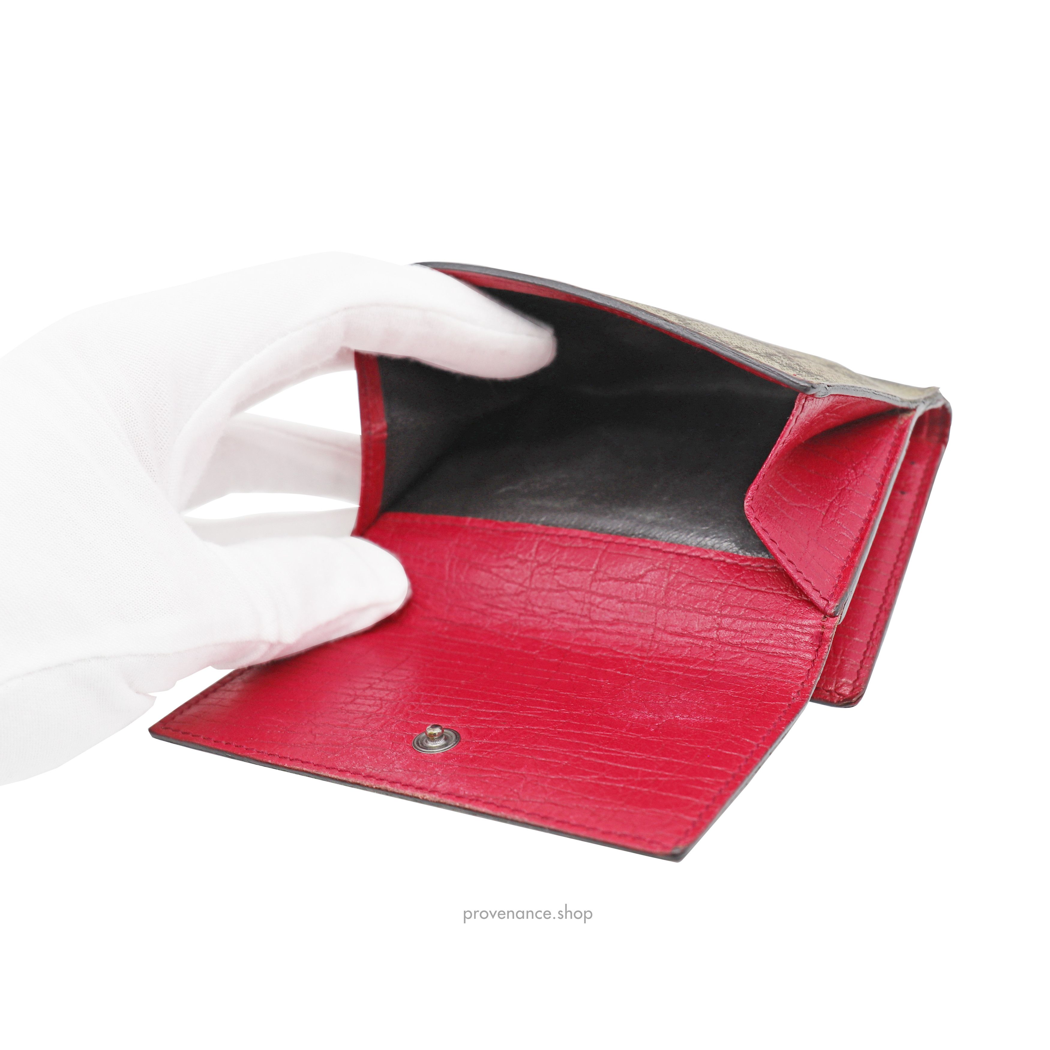 Gucci 🔴 Gucci Trifold Wallet - GG Supreme Pink Size ONE SIZE - 6 Thumbnail