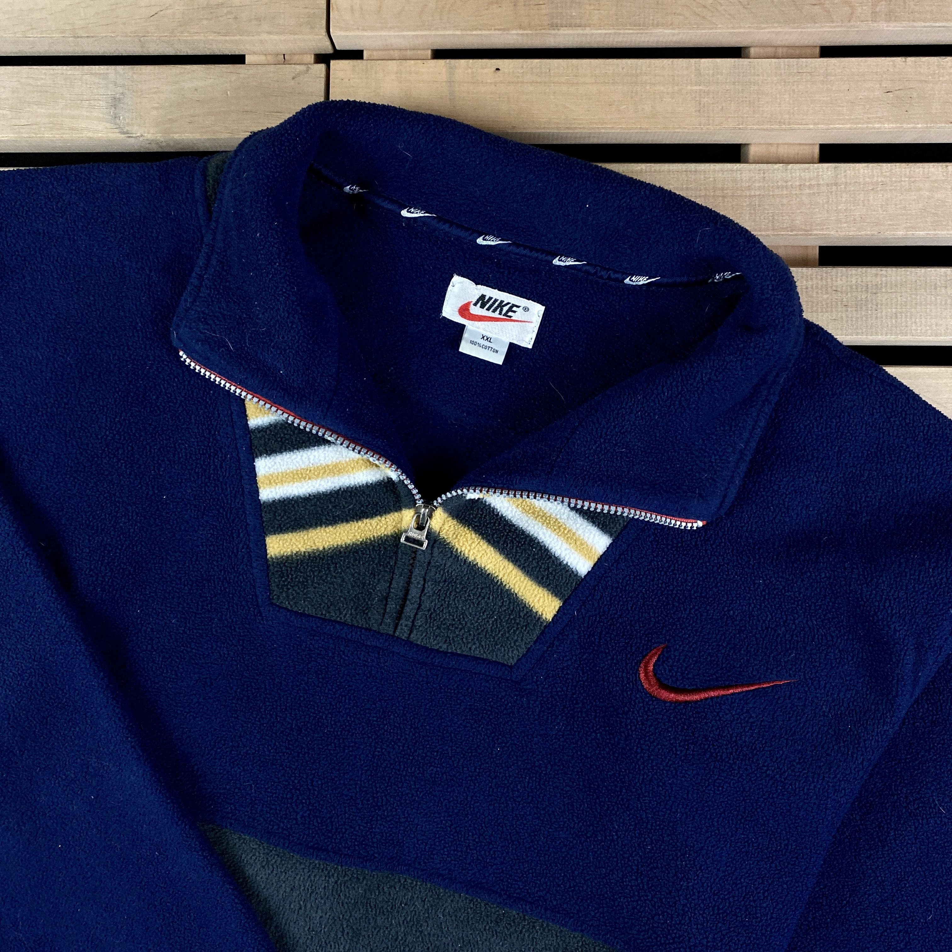 Nike × Vintage Mens Fleece Sweatshirt 1/4 Zip Nike Vintage Size XXL Size US XXL / EU 58 / 5 - 2 Thumbnail