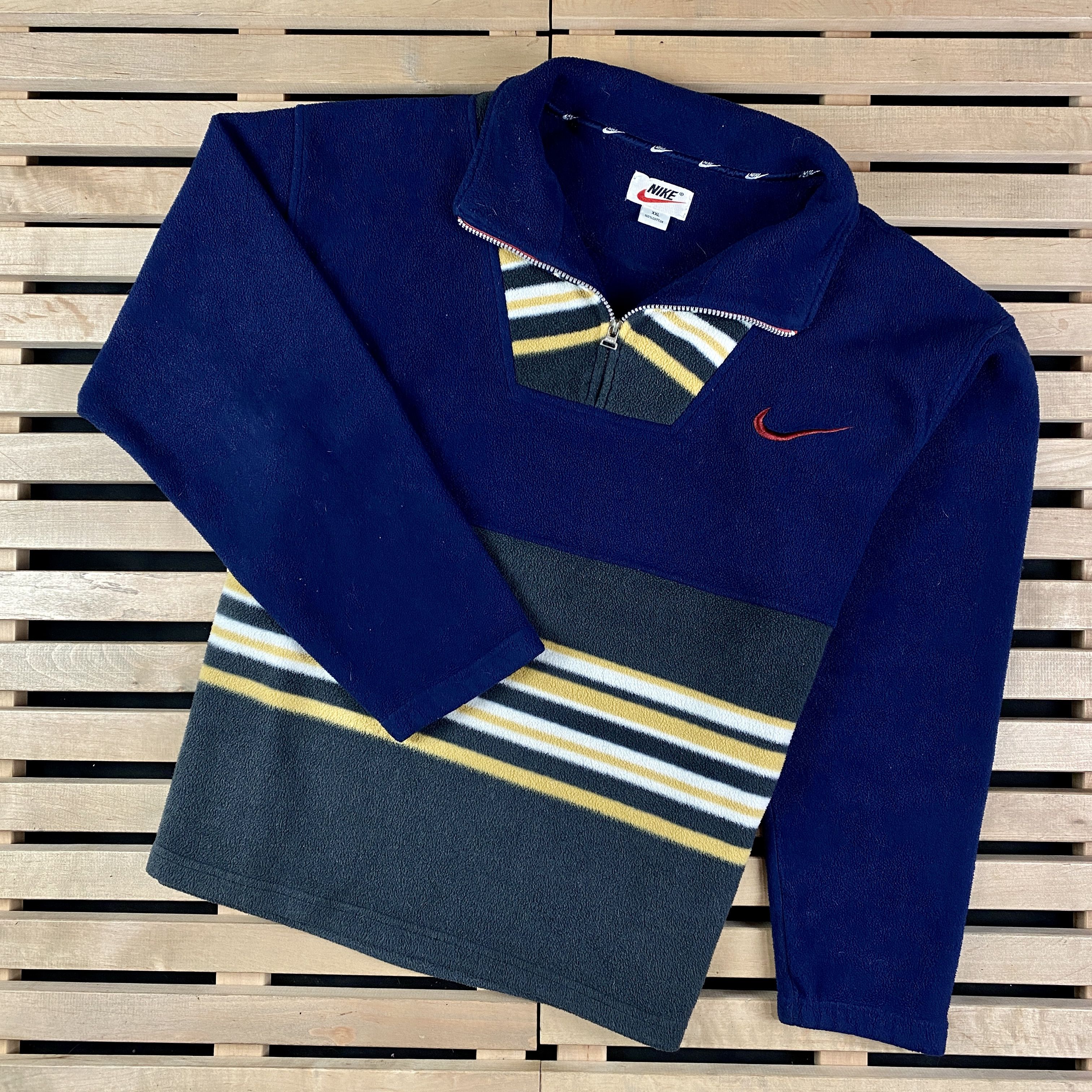 Nike × Vintage Mens Fleece Sweatshirt 1/4 Zip Nike Vintage Size XXL Size US XXL / EU 58 / 5 - 1 Thumbnail