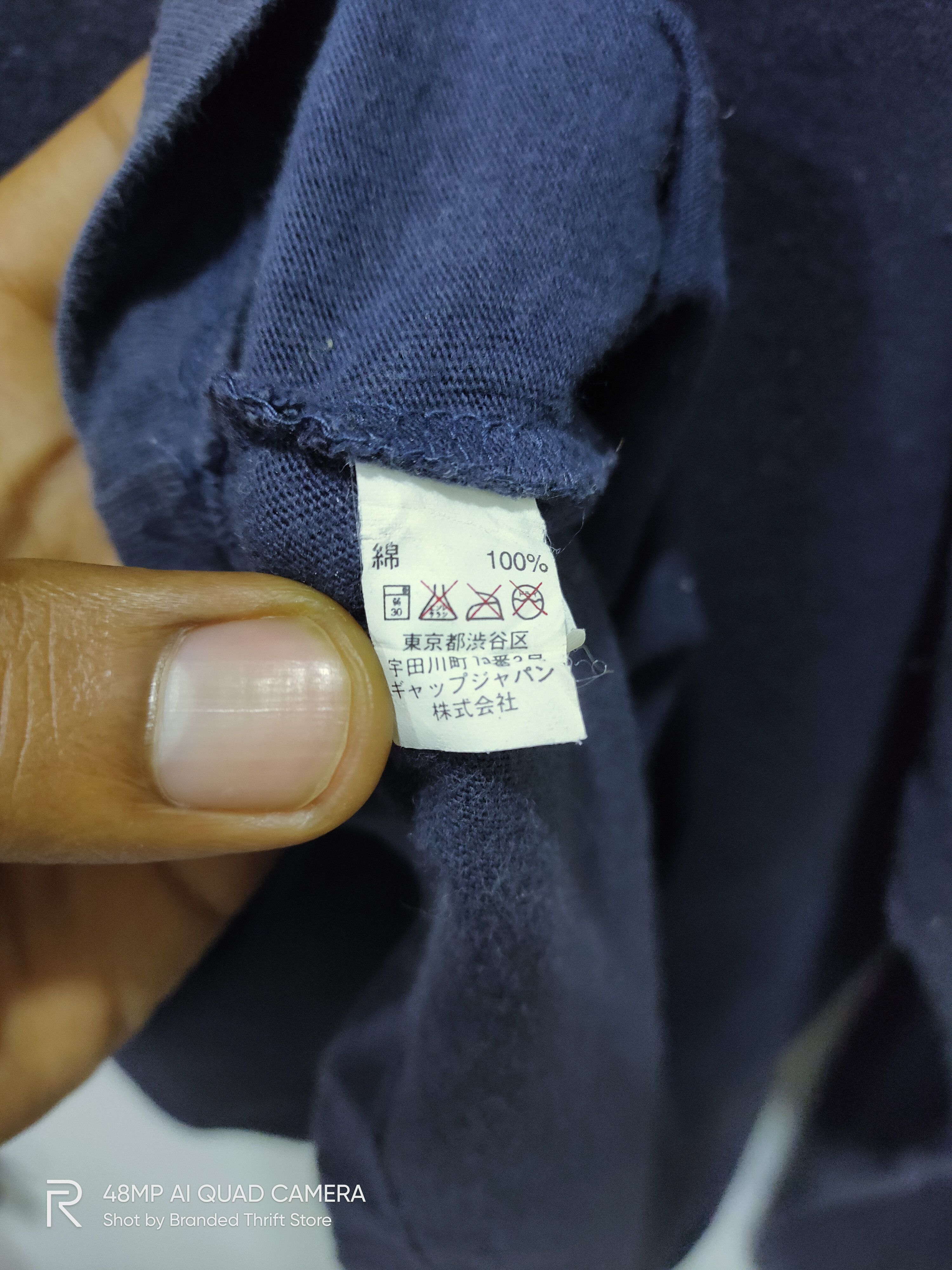 Gap × Vintage Vtg GAP EST1969 Crewneck Plain Sweatshirt Longsleeve Tshirt Size US L / EU 52-54 / 3 - 8 Thumbnail