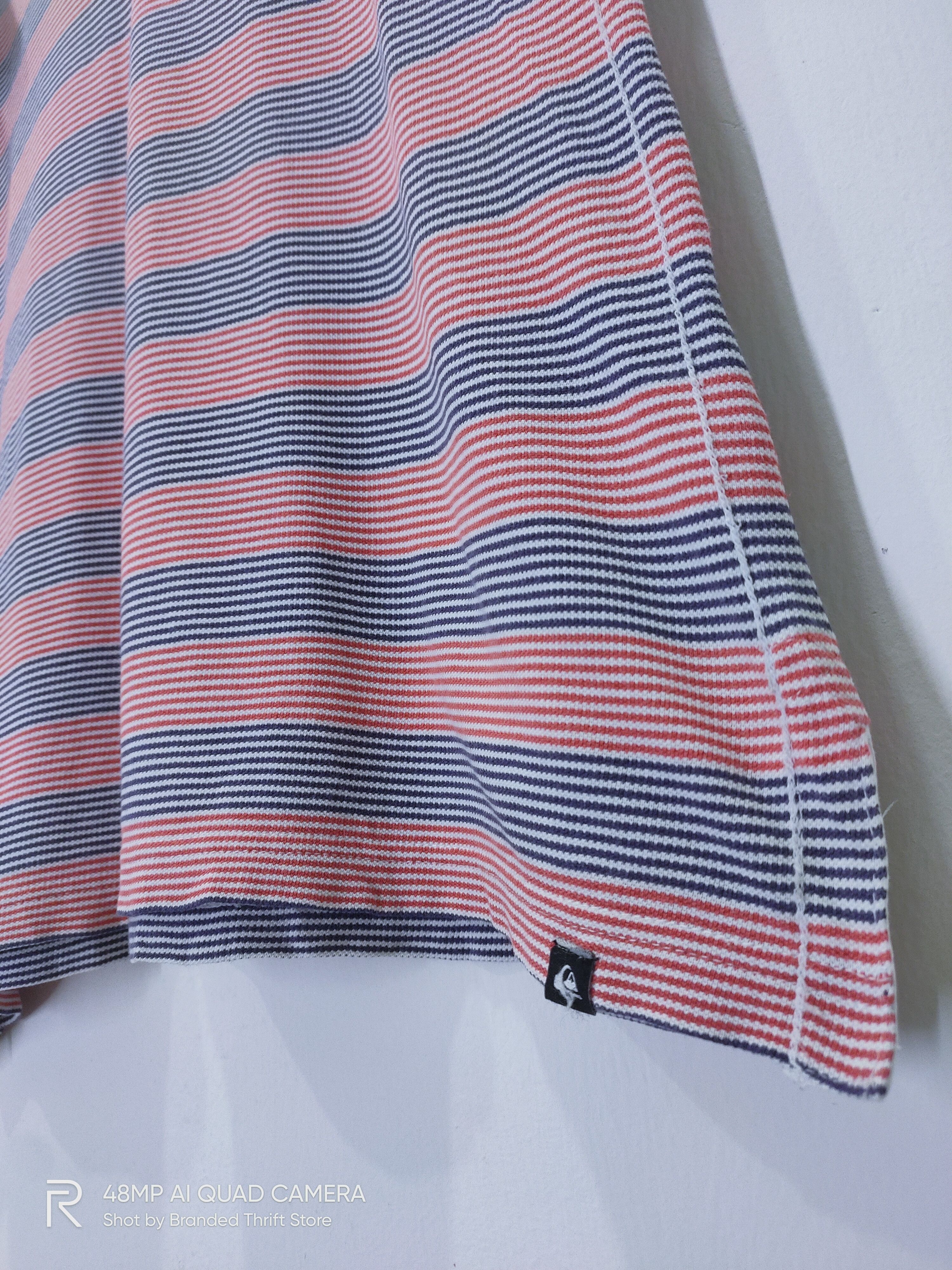 OVER THE STRiPES × Quiksilver Vintage QUIKSILVER Nice Half Button Down Striped Polo Shirt Size US L / EU 52-54 / 3 - 6 Thumbnail