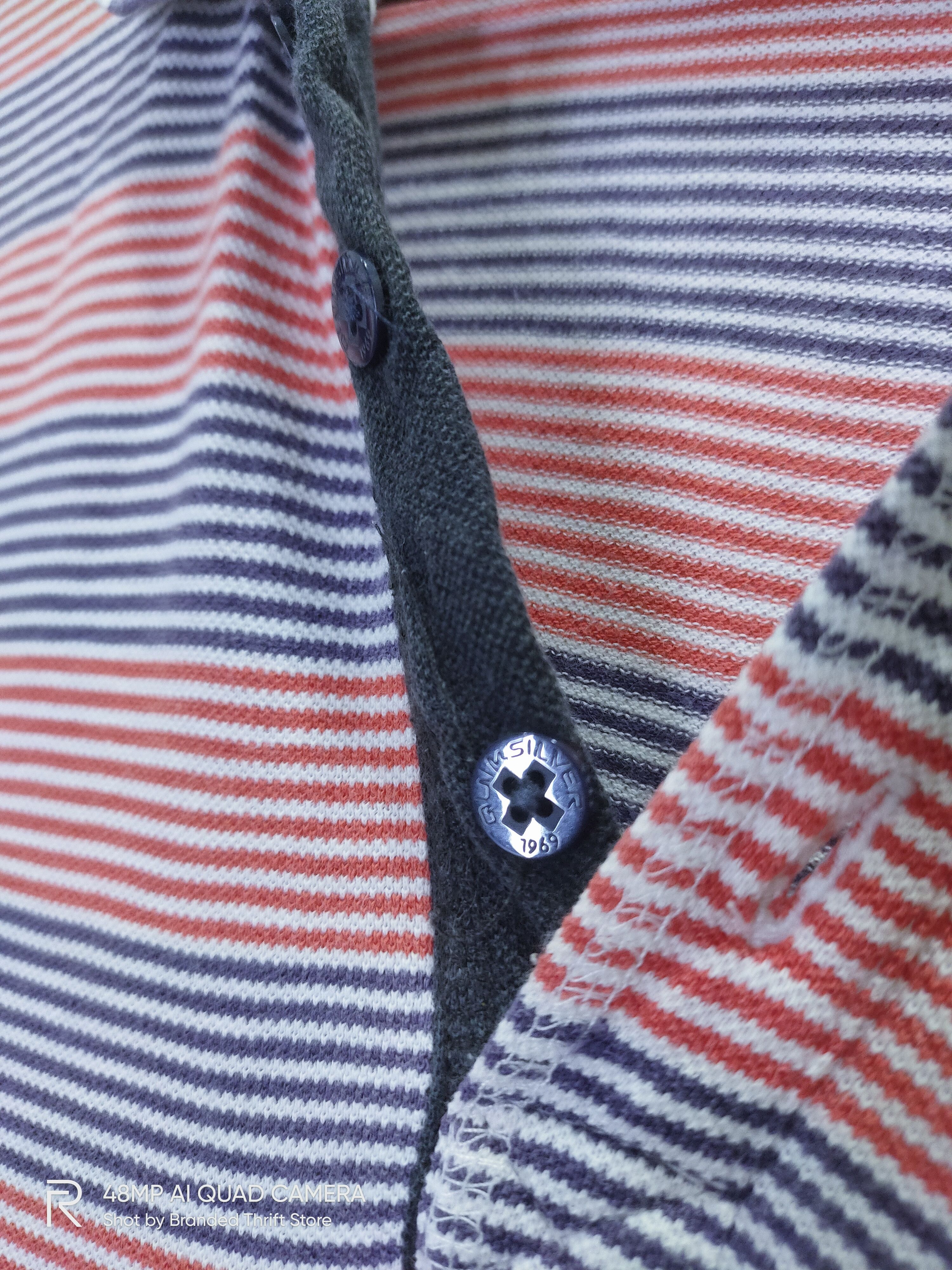 OVER THE STRiPES × Quiksilver Vintage QUIKSILVER Nice Half Button Down Striped Polo Shirt Size US L / EU 52-54 / 3 - 2 Thumbnail