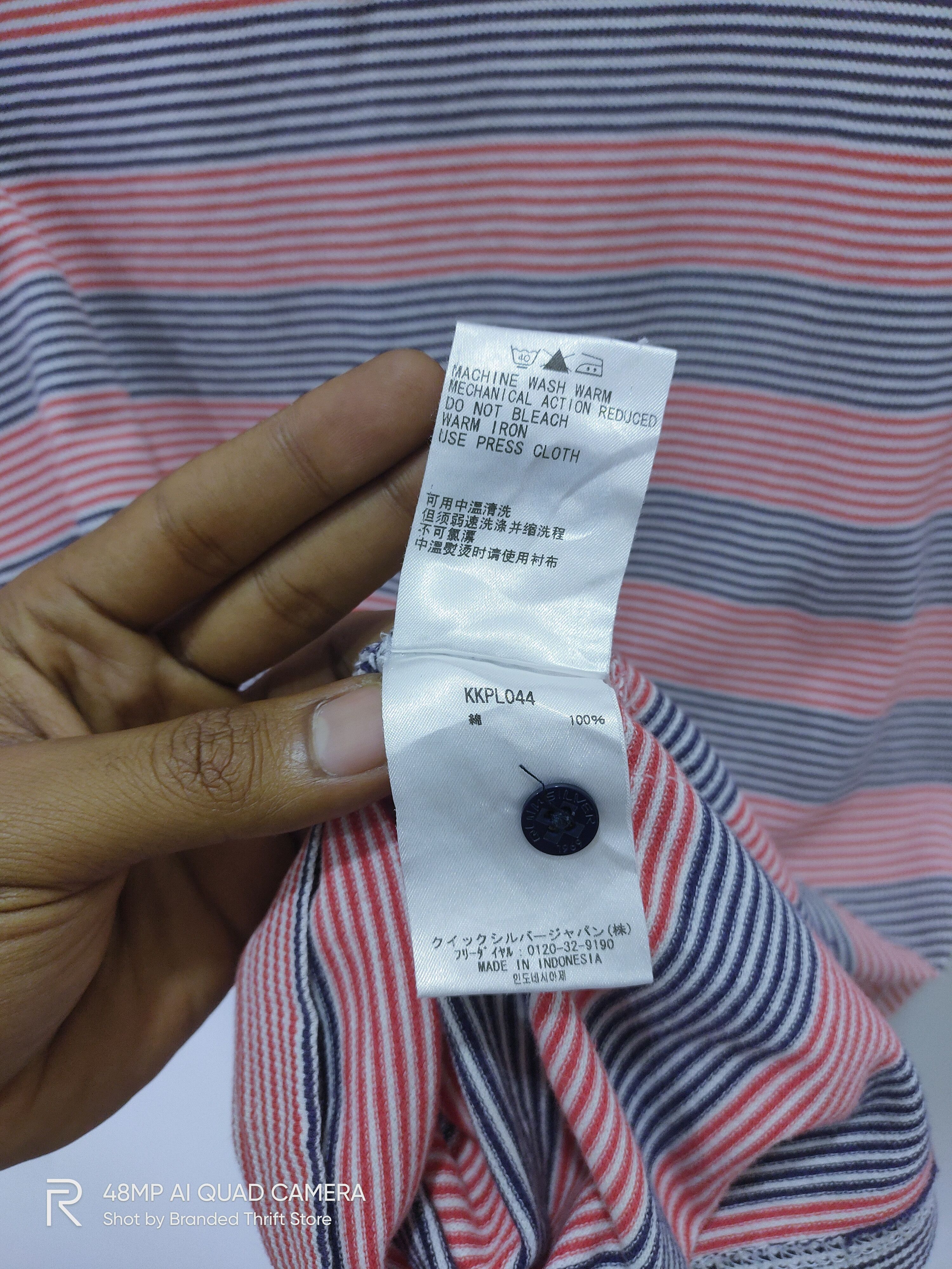 OVER THE STRiPES × Quiksilver Vintage QUIKSILVER Nice Half Button Down Striped Polo Shirt Size US L / EU 52-54 / 3 - 8 Thumbnail
