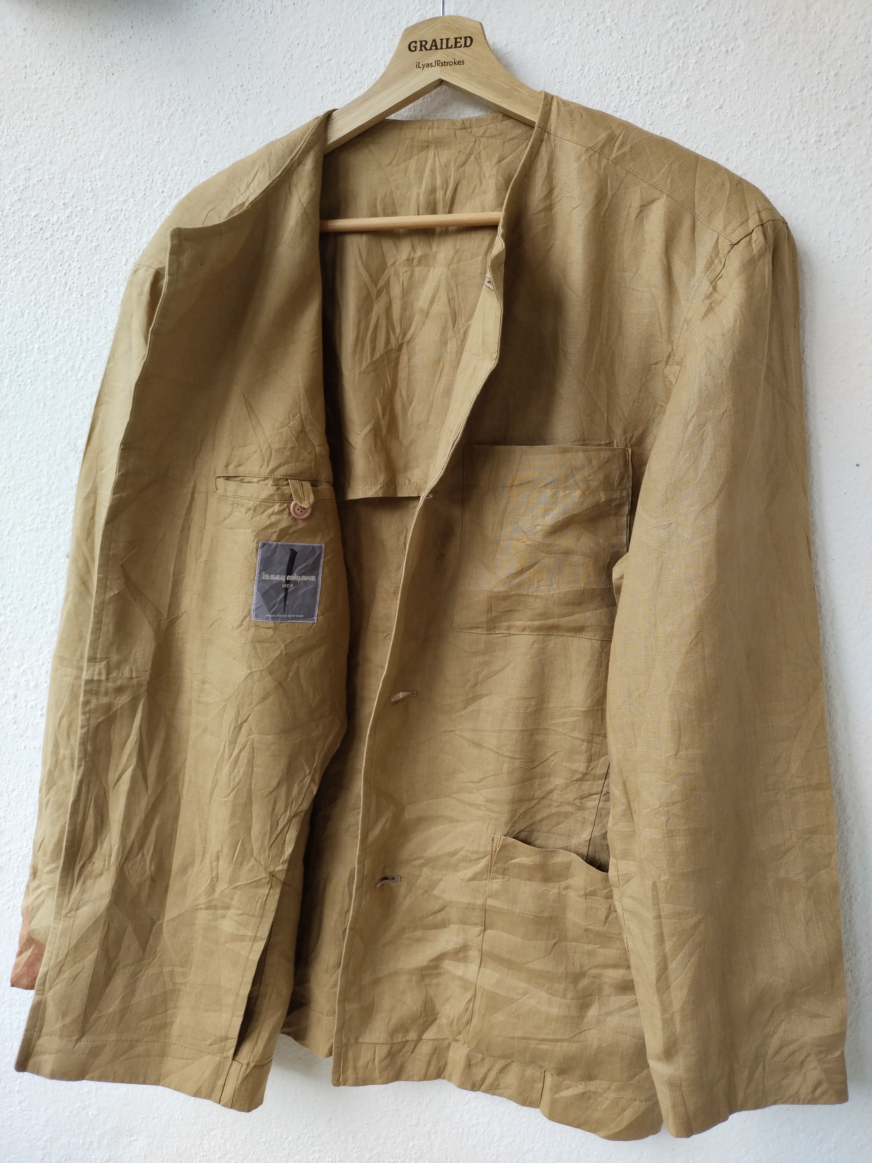 Issey Miyake Vintage 80s Issey Miyake Heavy Coat Men Jacket Size US M / EU 48-50 / 2 - 2 Thumbnail