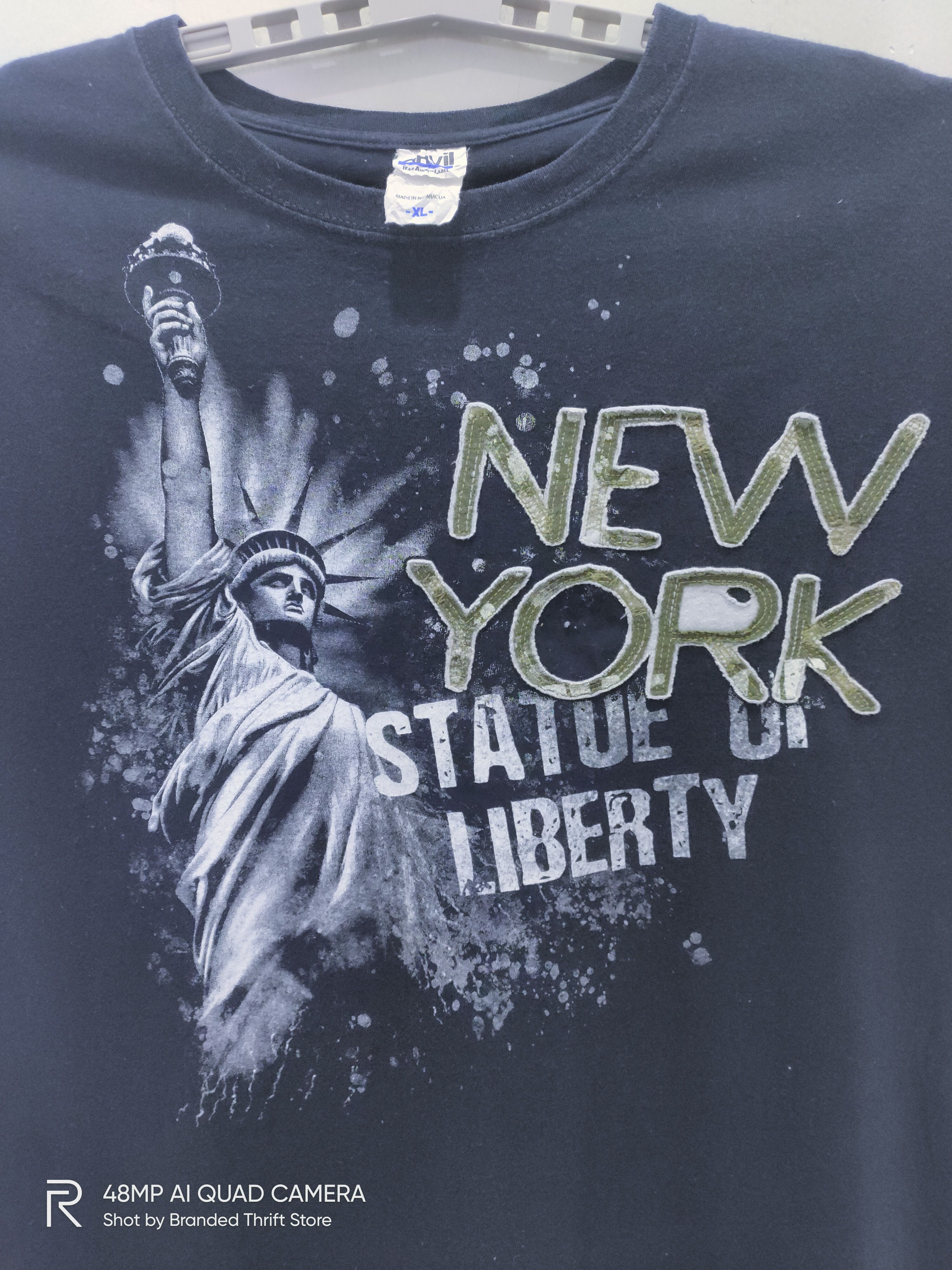 Liberty London × Vintage Vintage ANVIL NEWYORK Statue of Liberty BigLogo Graphic Tee Size US XL / EU 56 / 4 - 3 Thumbnail
