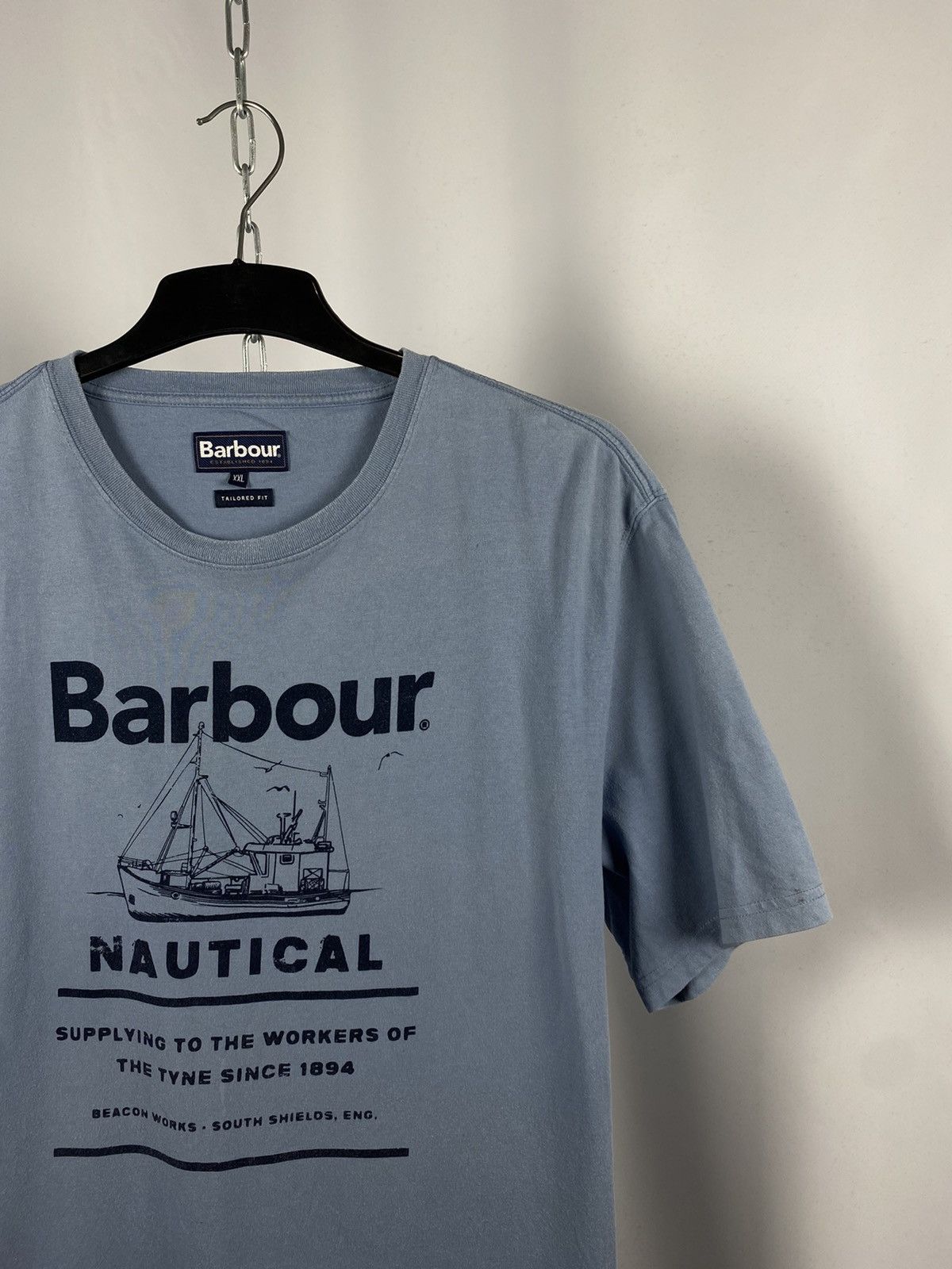 Barbour Barbour blue big logo T-shirts size XXL Size US XXL / EU 58 / 5 - 2 Thumbnail