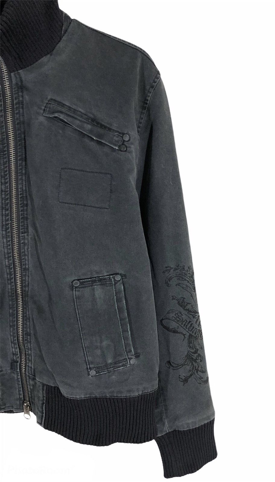 If Six Was Nine × Salvage Rare SALVAGE UNION Skull Tatto Biglogo Bomber Jacket Size US M / EU 48-50 / 2 - 5 Thumbnail