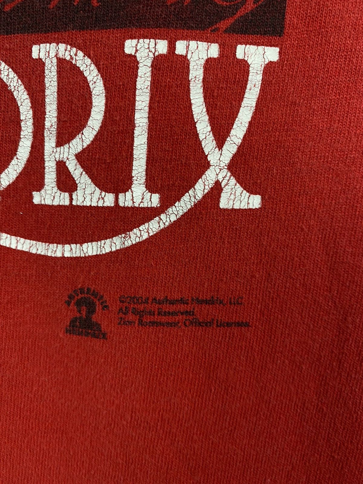 Band Tees Jimi Hendrix kiss the sky vintage 2004 red T-shirts size L Size US L / EU 52-54 / 3 - 4 Thumbnail