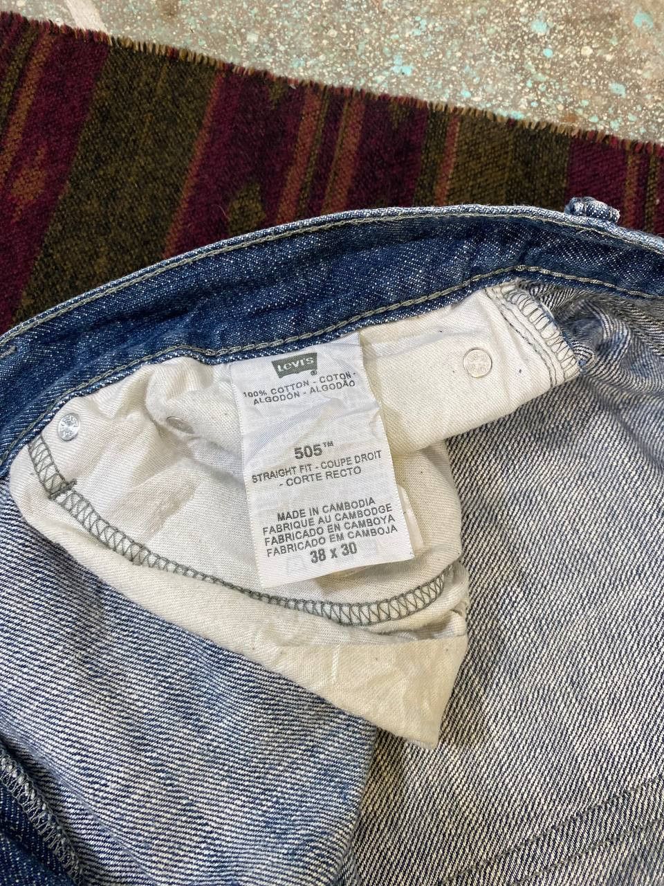 Levi's vintage levis 505 straight fit distressed denim Size US 40 / EU 56 - 13 Thumbnail