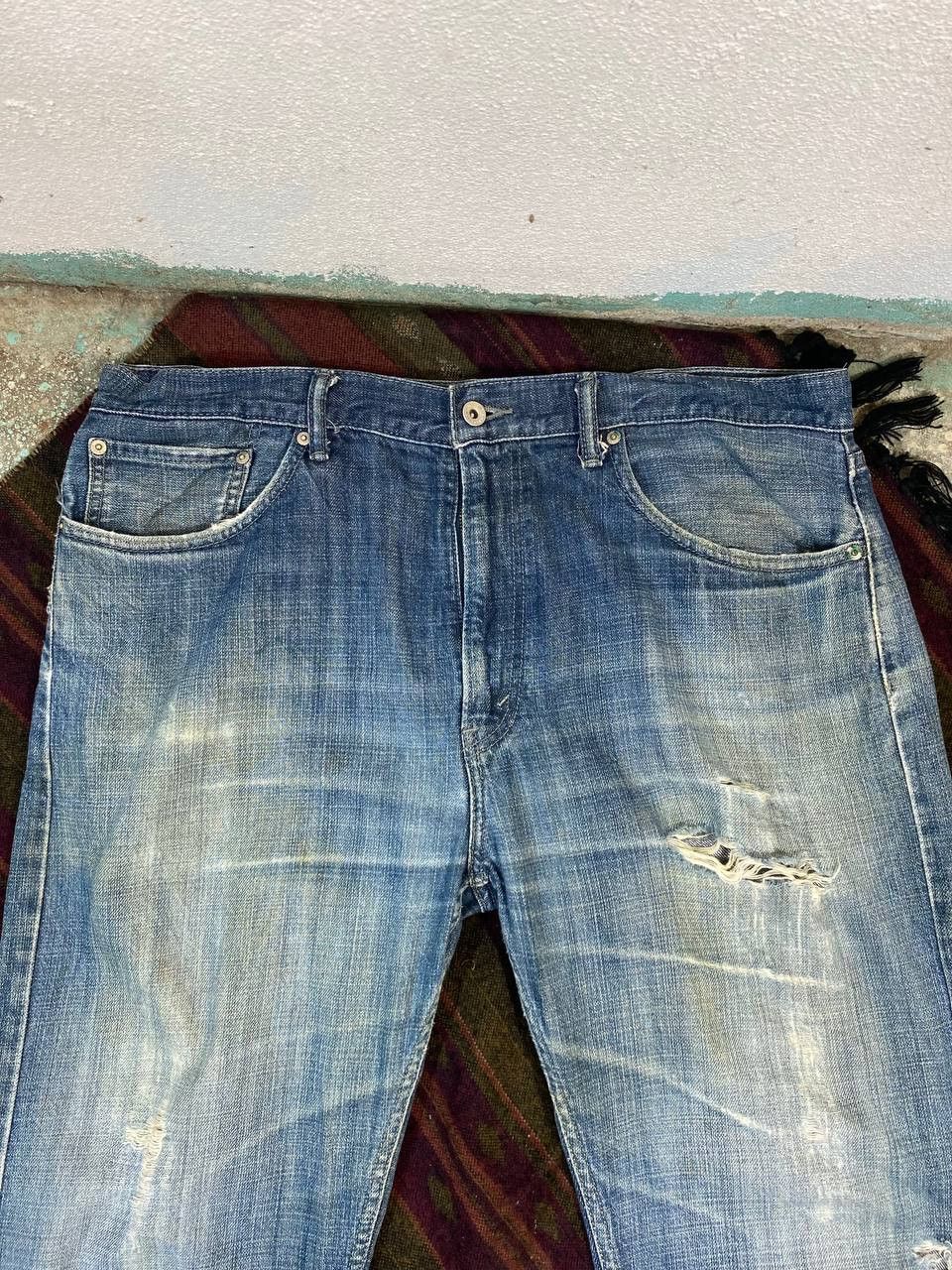 Levi's vintage levis 505 straight fit distressed denim Size US 40 / EU 56 - 10 Thumbnail