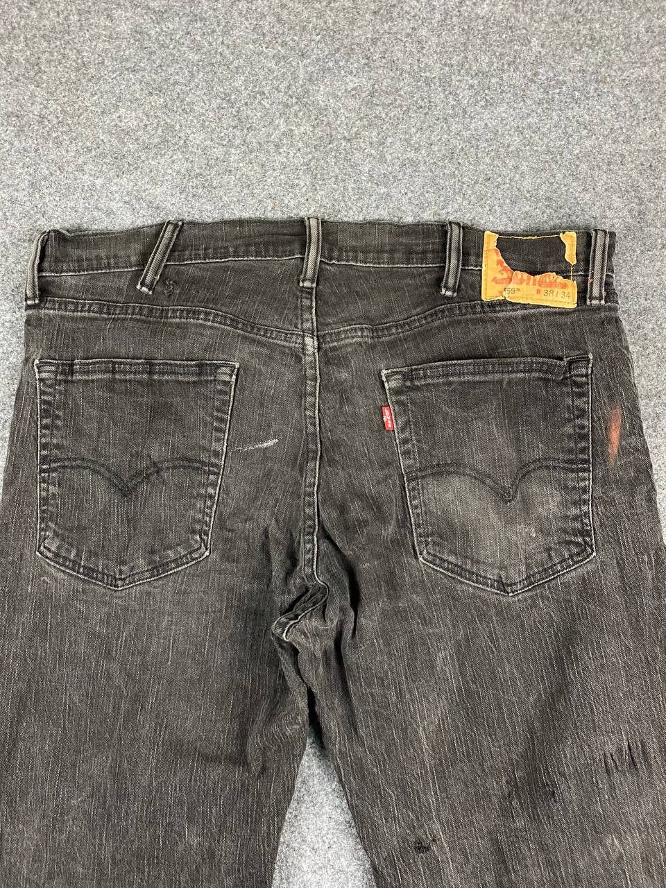 Levi's levis 559 black distressed denim Size US 39 - 4 Thumbnail