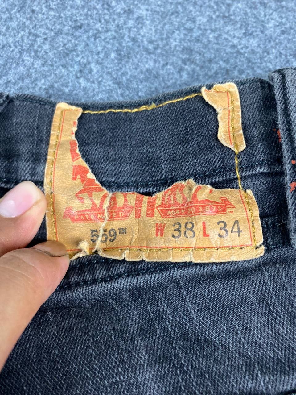 Levi's levis 559 black distressed denim Size US 39 - 9 Thumbnail