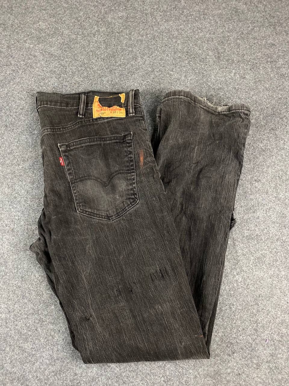 Levi's levis 559 black distressed denim Size US 39 - 3 Thumbnail