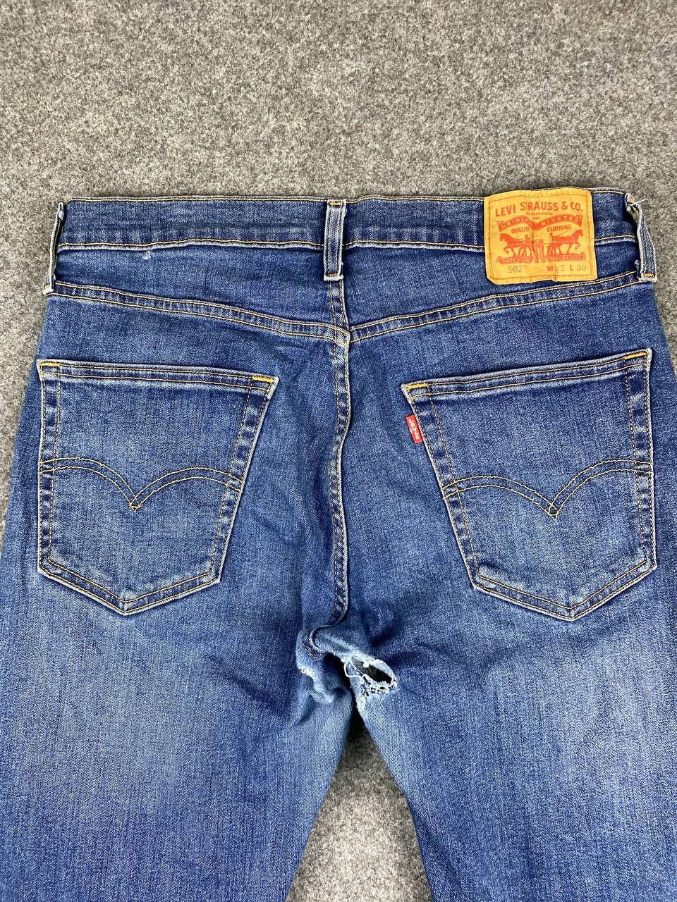 Levi's levis 502 regular tapered distressed denim Size US 34 / EU 50 - 3 Thumbnail