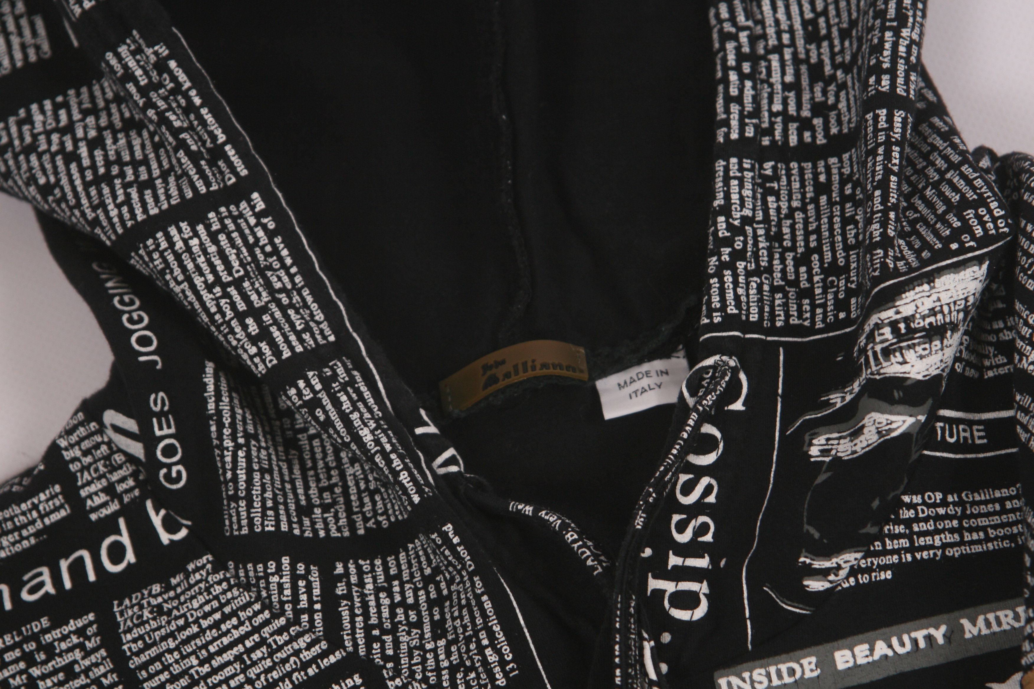 John Galliano Y2k Archive John Galliano 2000's Gazette Print Hoodie Size US S / EU 44-46 / 1 - 5 Thumbnail