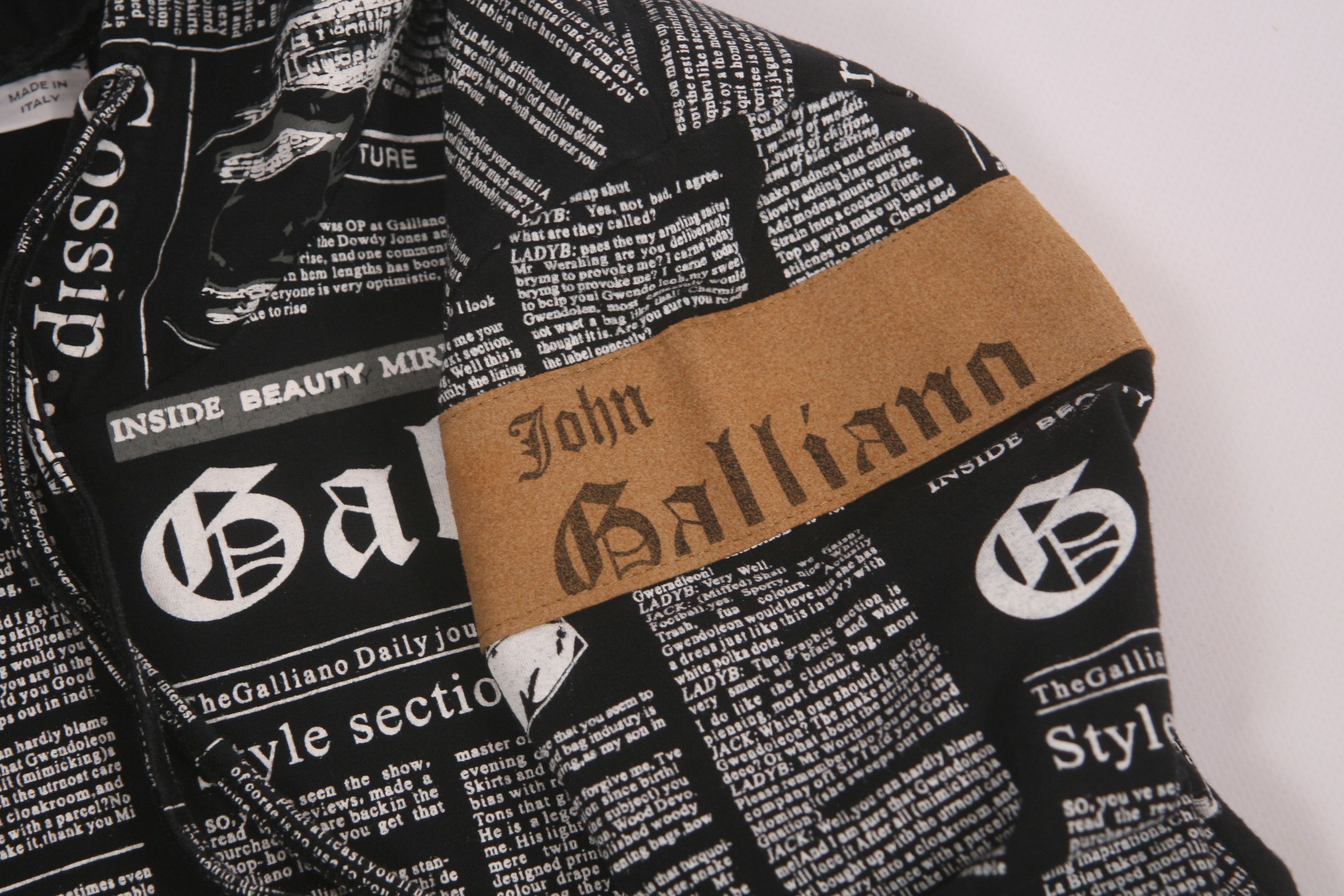 John Galliano Y2k Archive John Galliano 2000's Gazette Print Hoodie Size US S / EU 44-46 / 1 - 4 Thumbnail