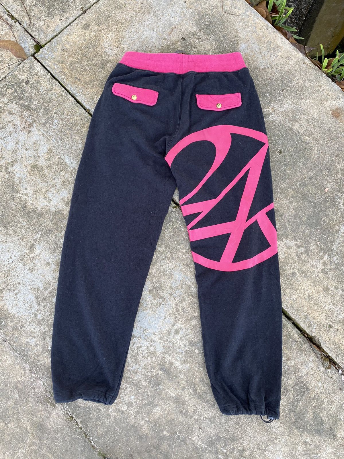 image of Designer Steals 24 Karat Spellout Sweatpant in Black Pink, Men's (Size 28)