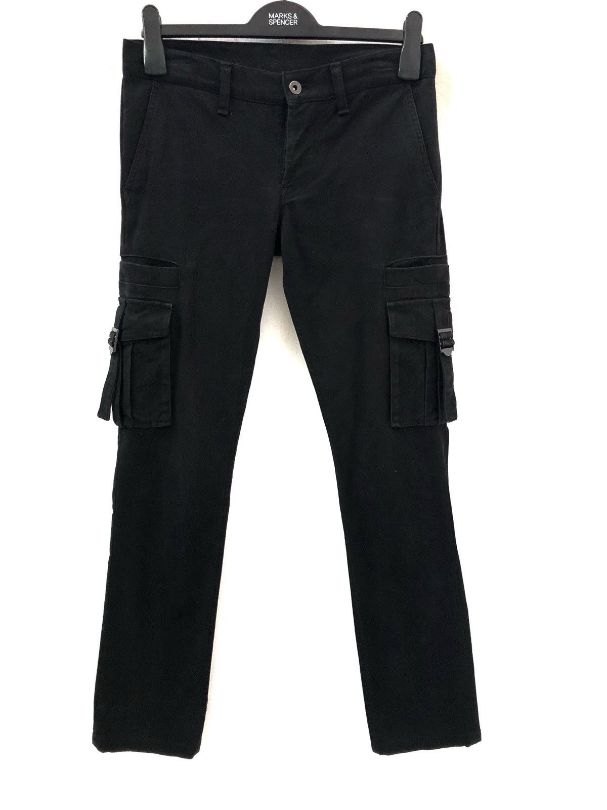 Shellac Japan Brand Shellac Made in Japan Black Cargo Trouser Slim Size US 28 / EU 44 - 2 Thumbnail