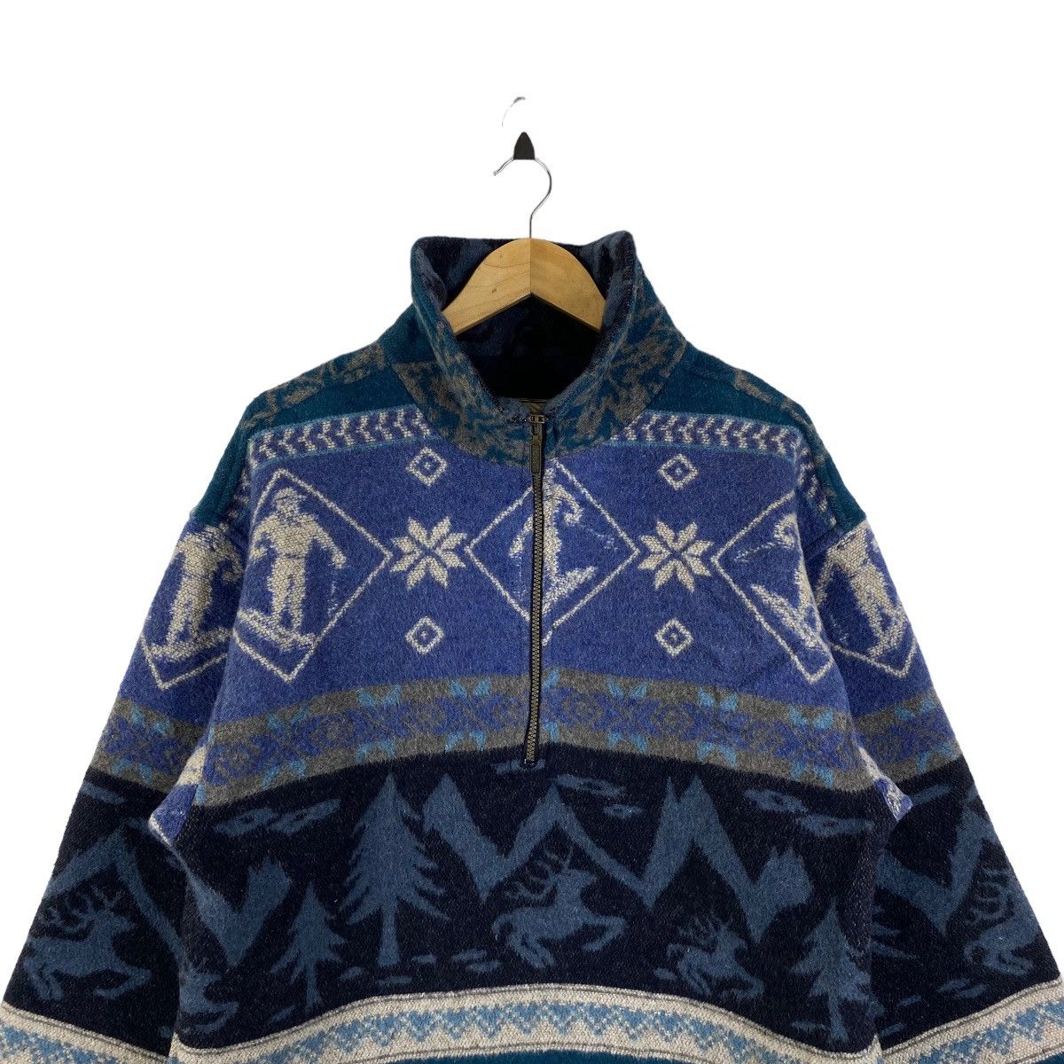 L.L. Bean × Vintage Vintage L.L.BEAN Outdoor Habitat Design Wool Pullover Jacket Size US M / EU 48-50 / 2 - 4 Thumbnail
