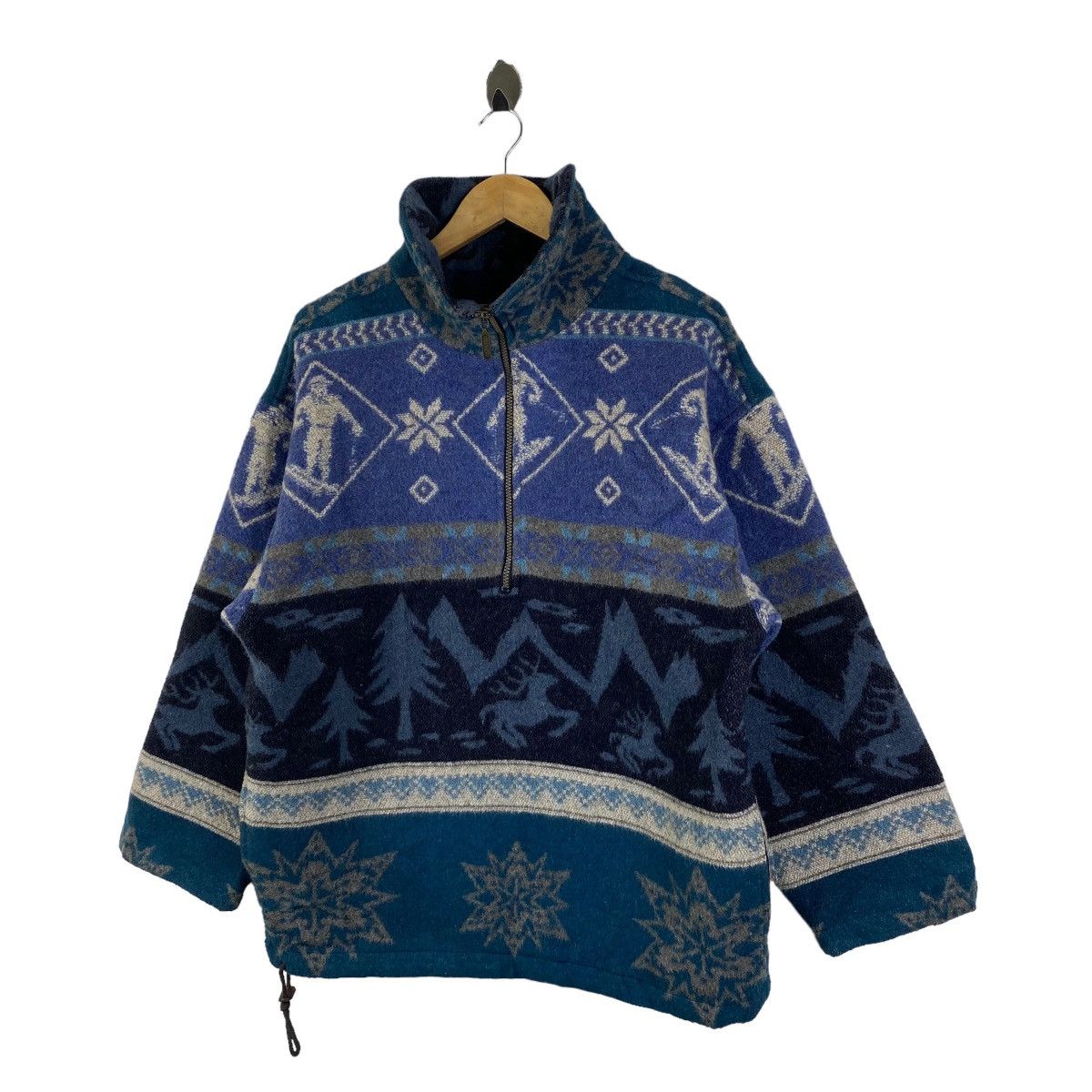 L.L. Bean × Vintage Vintage L.L.BEAN Outdoor Habitat Design Wool Pullover Jacket Size US M / EU 48-50 / 2 - 3 Thumbnail