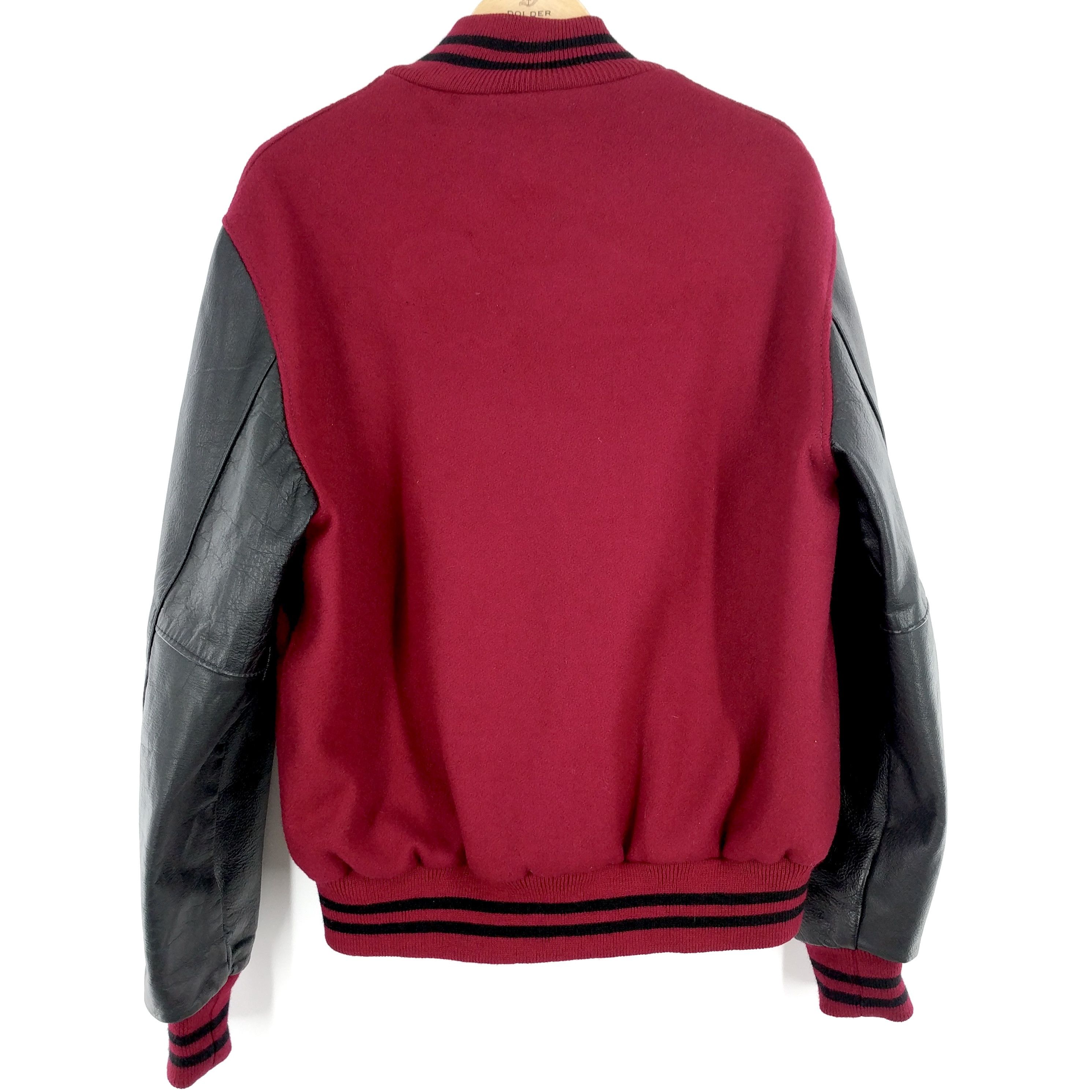 Vintage Vintage Dehen 1920 Crimson Tide Varsity Leather Wool Jacket Size US M / EU 48-50 / 2 - 8 Thumbnail