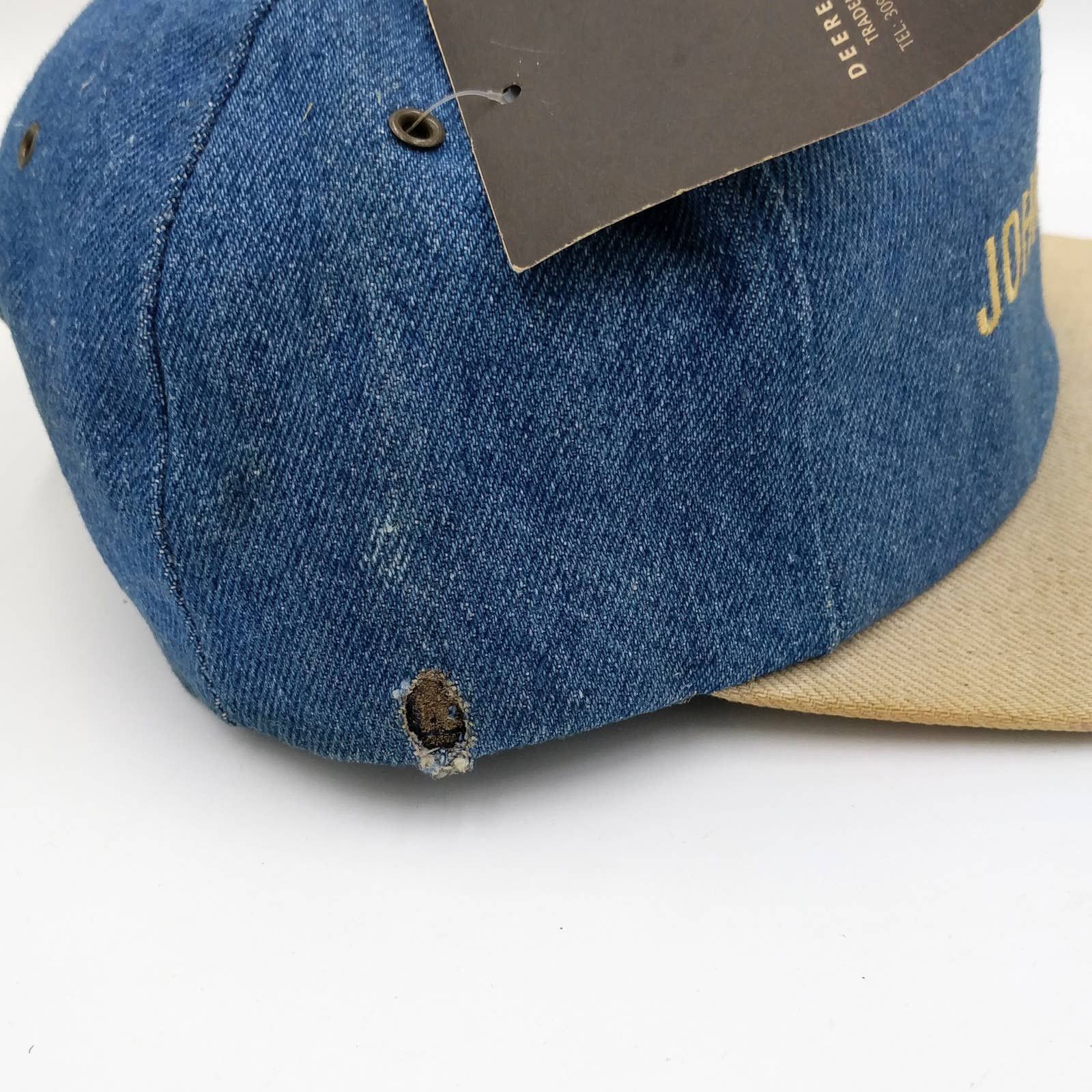 Vintage JOHN DEERE Denim Snapback Trucker Hat K-PRODUCT NEW