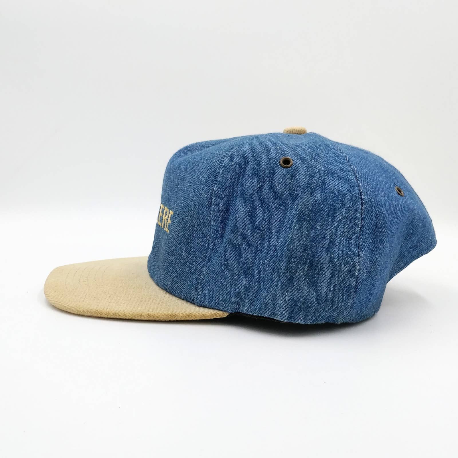 Vintage JOHN DEERE Denim Snapback Trucker Hat K-PRODUCT NEW