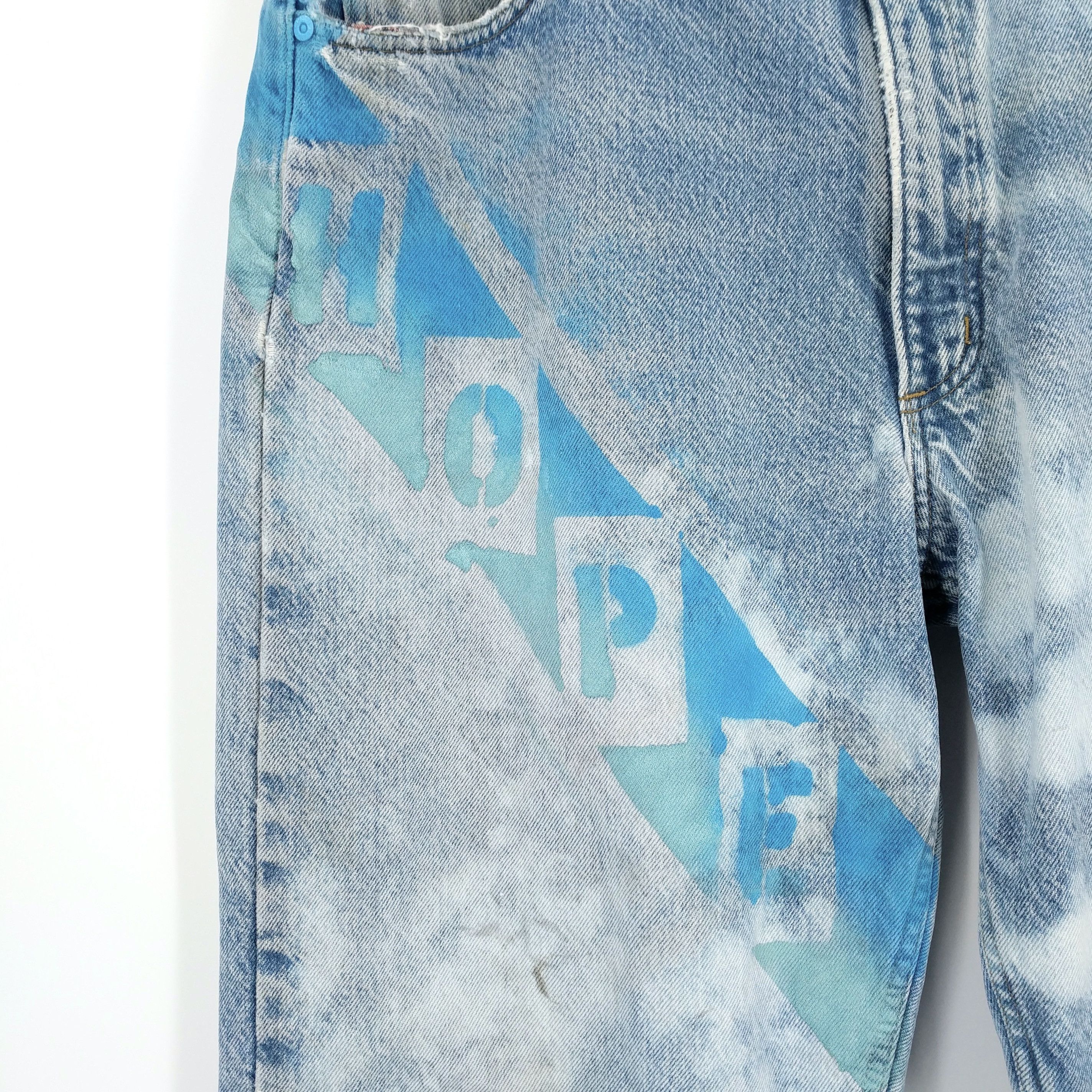 Carhartt × Vintage Vintage Carhartt Custom Painted Flannel Lined Jeans Size US 38 / EU 54 - 2 Thumbnail