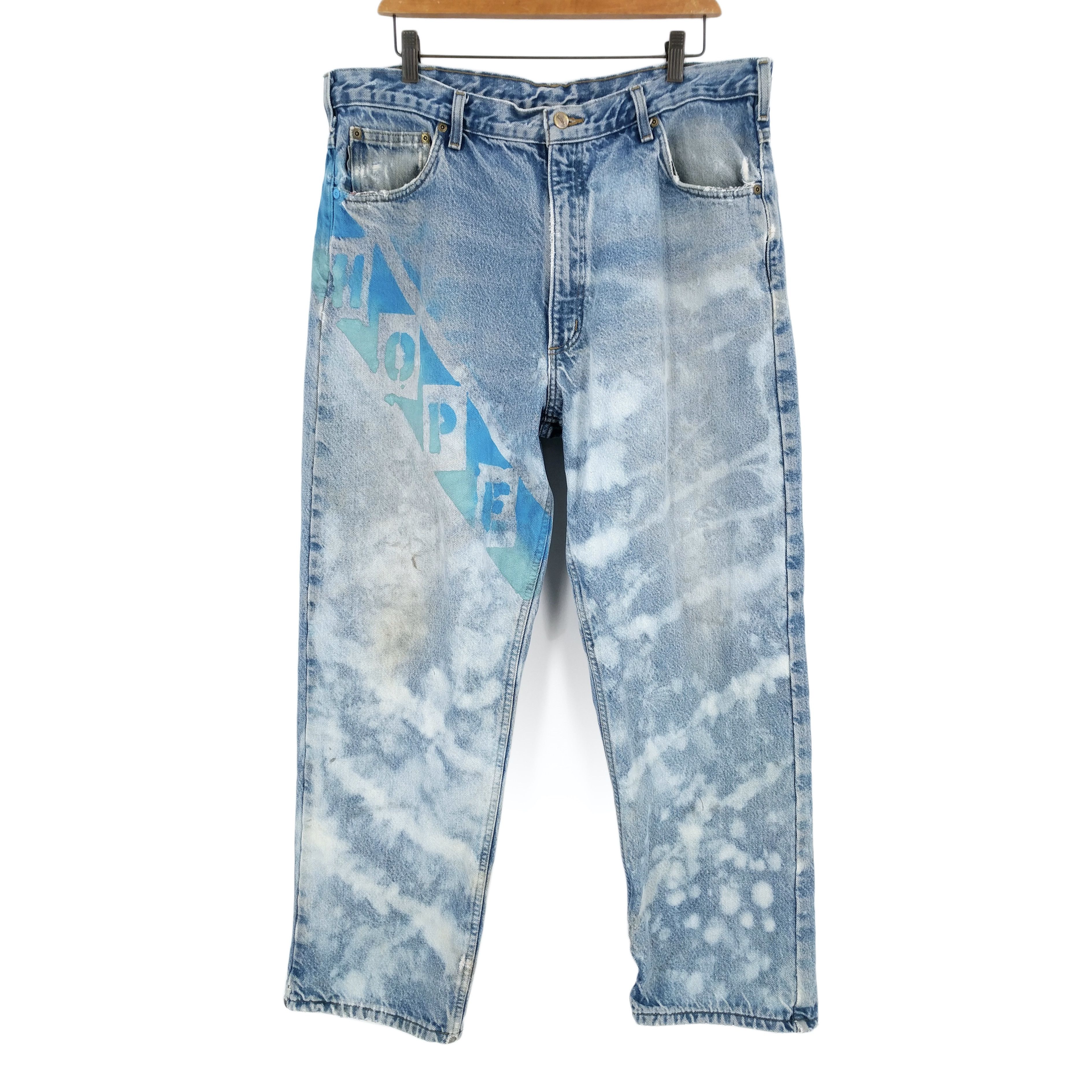 Carhartt × Vintage Vintage Carhartt Custom Painted Flannel Lined Jeans Size US 38 / EU 54 - 1 Thumbnail