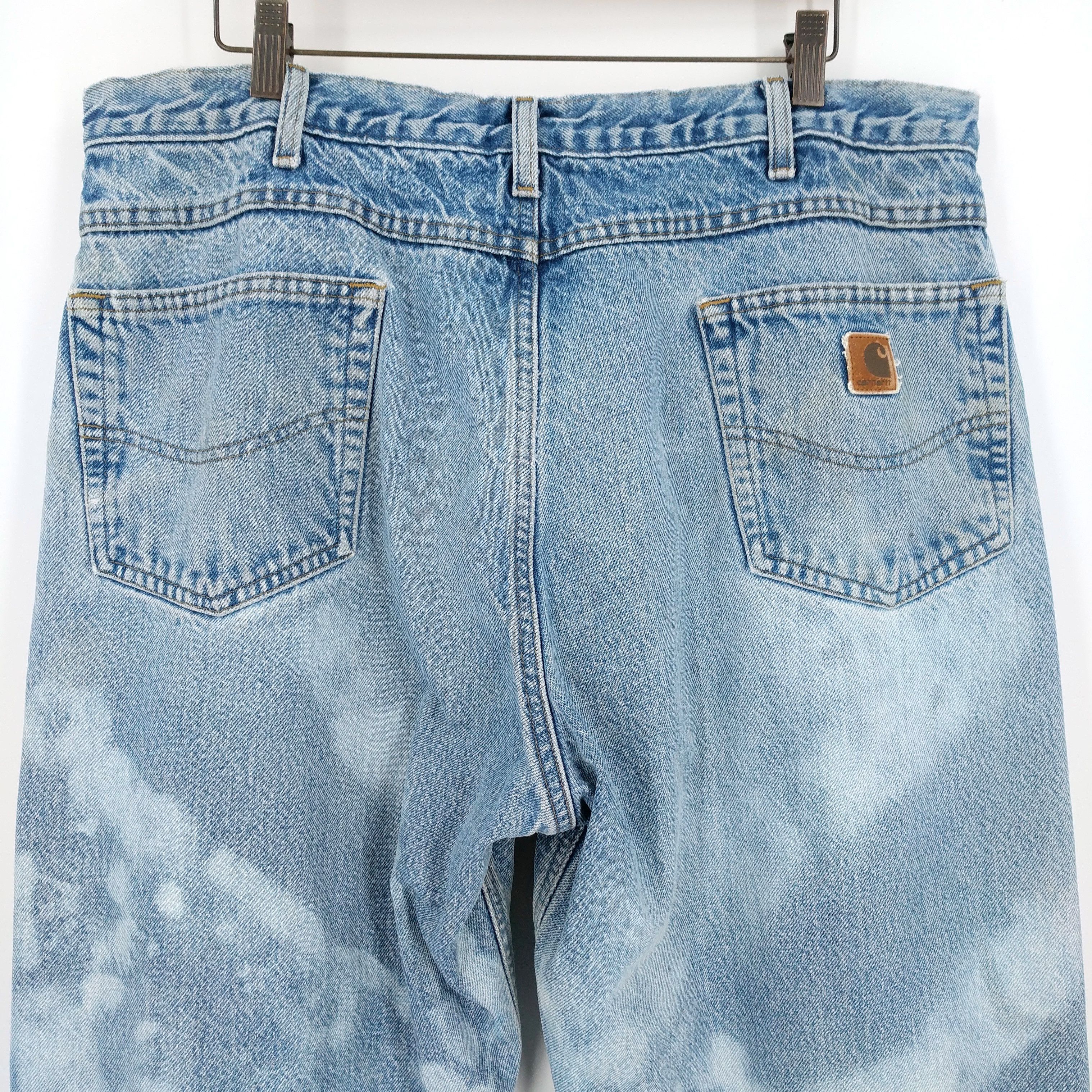 Carhartt × Vintage Vintage Carhartt Custom Painted Flannel Lined Jeans Size US 38 / EU 54 - 7 Thumbnail