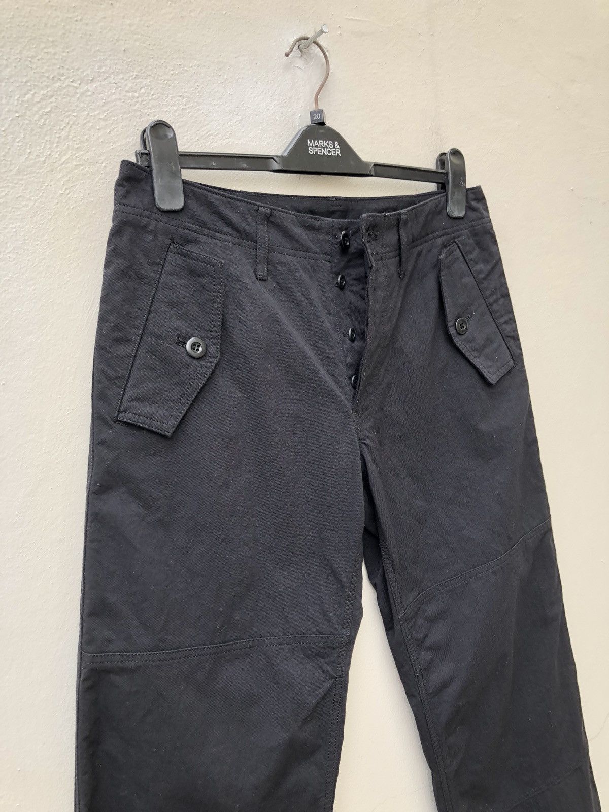 Shellac Shellac Made in Japan Nylon Black Wide Leg Trouser Size US 31 - 7 Thumbnail