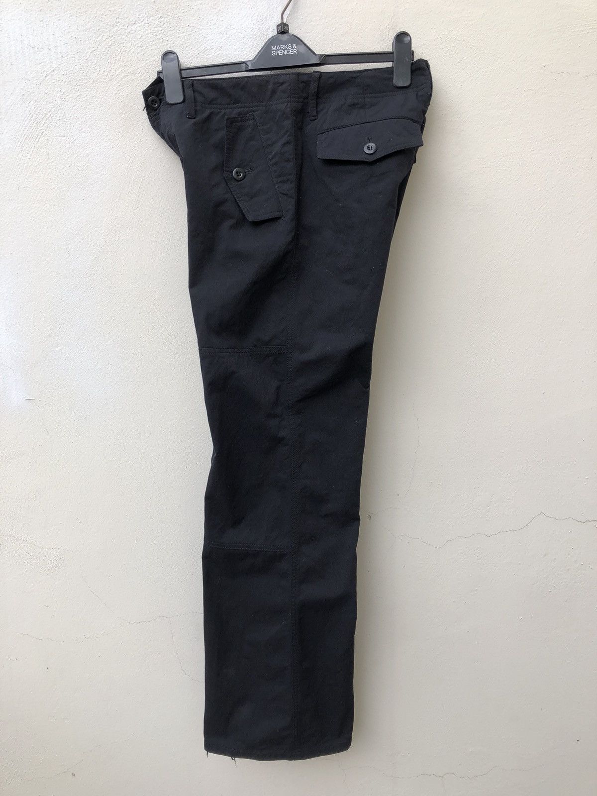Shellac Shellac Made in Japan Nylon Black Wide Leg Trouser Size US 31 - 13 Thumbnail