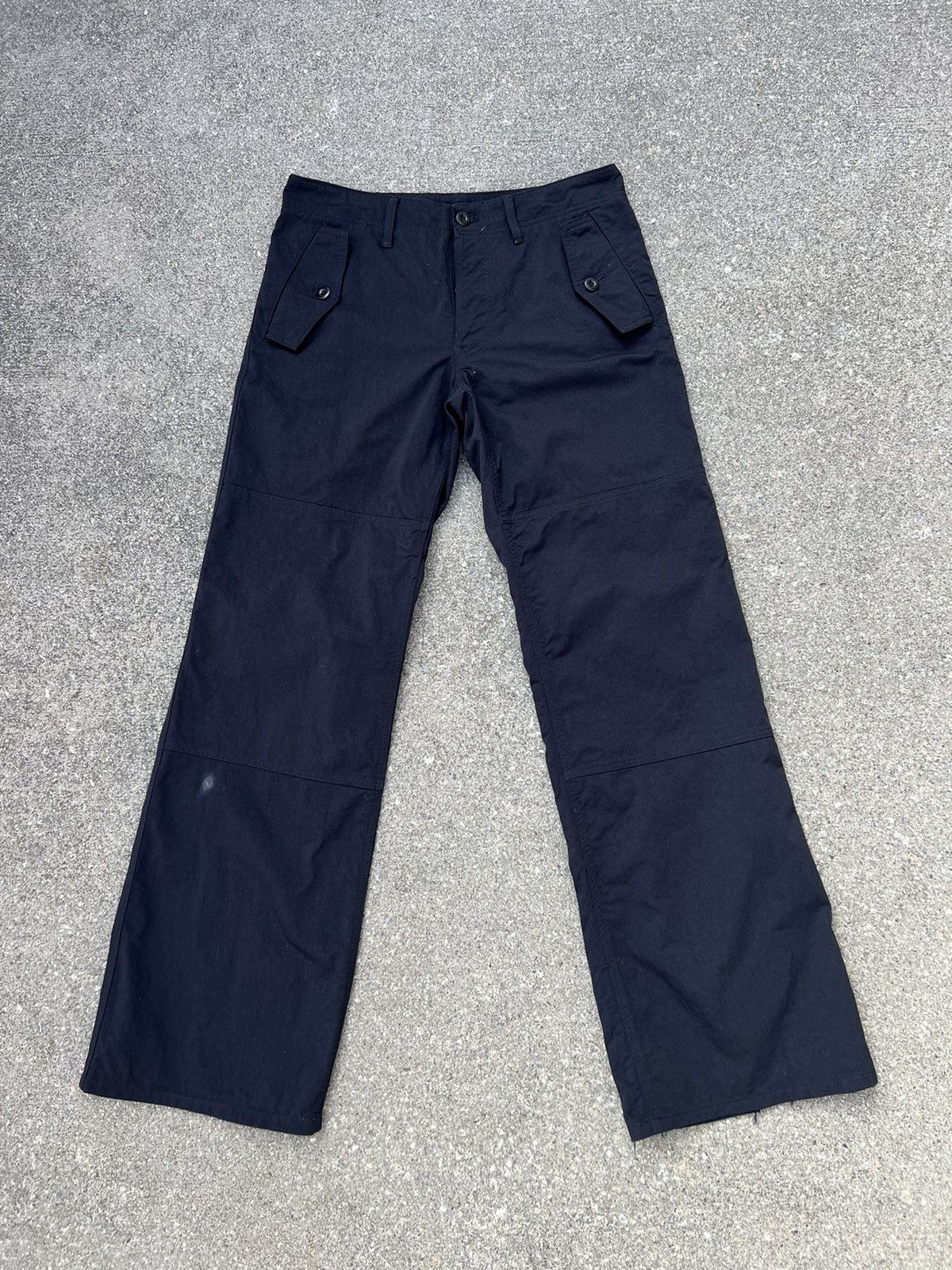Shellac Shellac Made in Japan Nylon Black Wide Leg Trouser Size US 31 - 1 Thumbnail