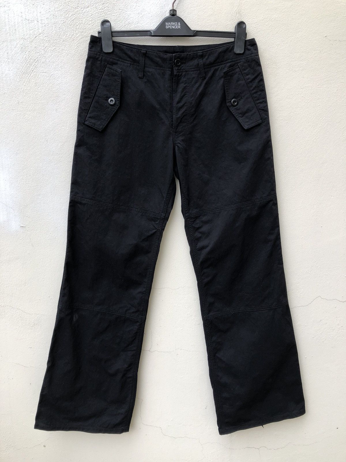Shellac Shellac Made in Japan Nylon Black Wide Leg Trouser Size US 31 - 5 Thumbnail