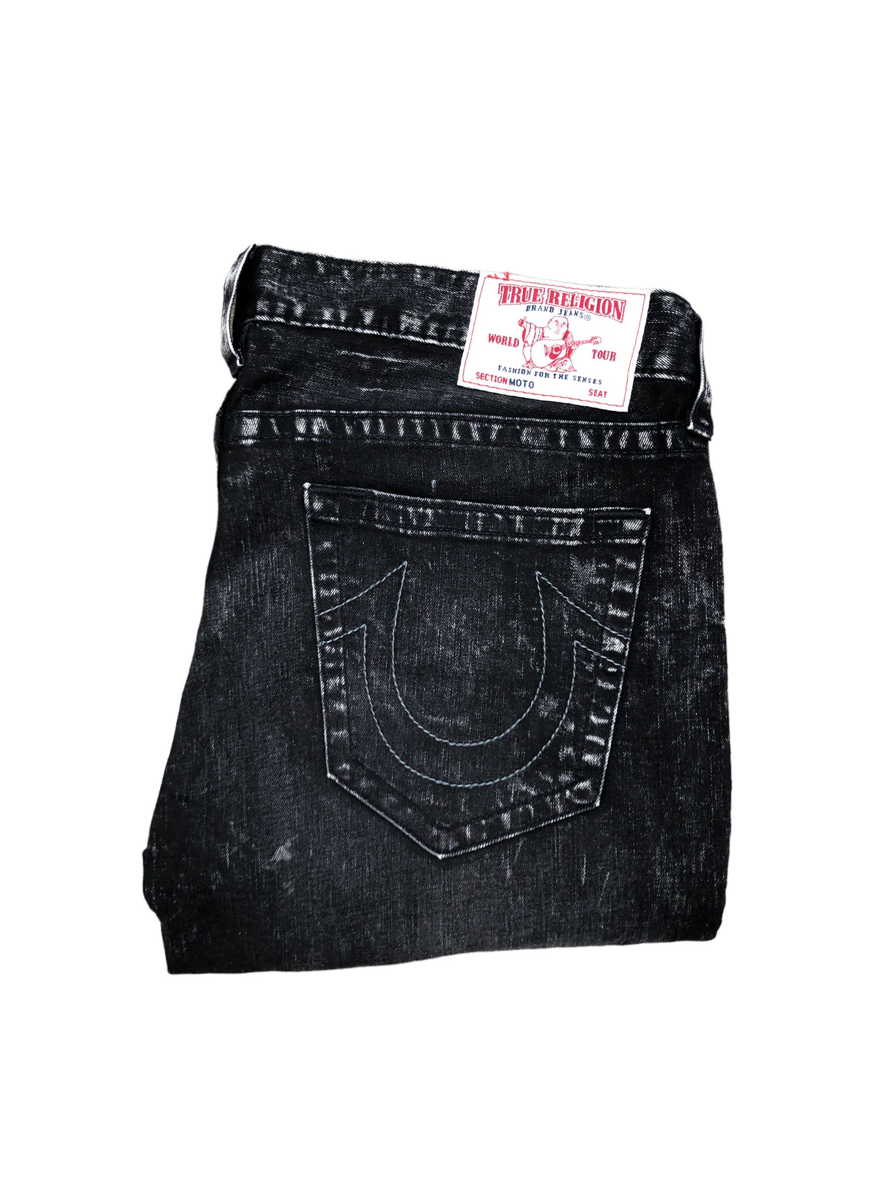 True Religion × Vintage RARE True Religion Jeans Shorts Size 38 MOTO Black T Gray Size US 38 / EU 54 - 6 Thumbnail