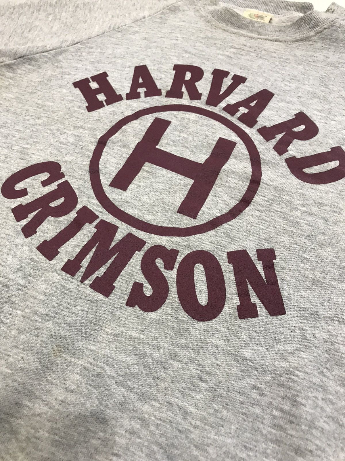 Vintage VTG HARVARD CRIMSON 50-50 COTTON POLYESTER PULLOVER SWEATER Size US L / EU 52-54 / 3 - 3 Thumbnail