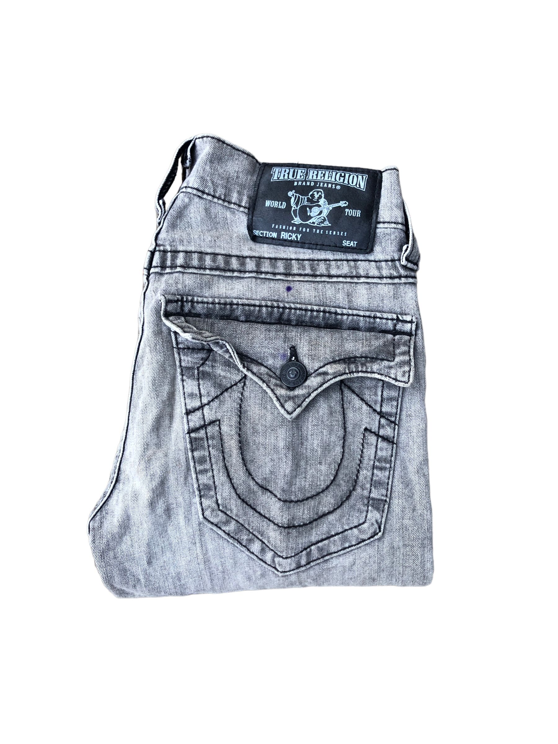 True Religion × Vintage Vintage True Religion Jeans Size 28 RICKY Gray/Green Size US 28 / EU 44 - 5 Thumbnail