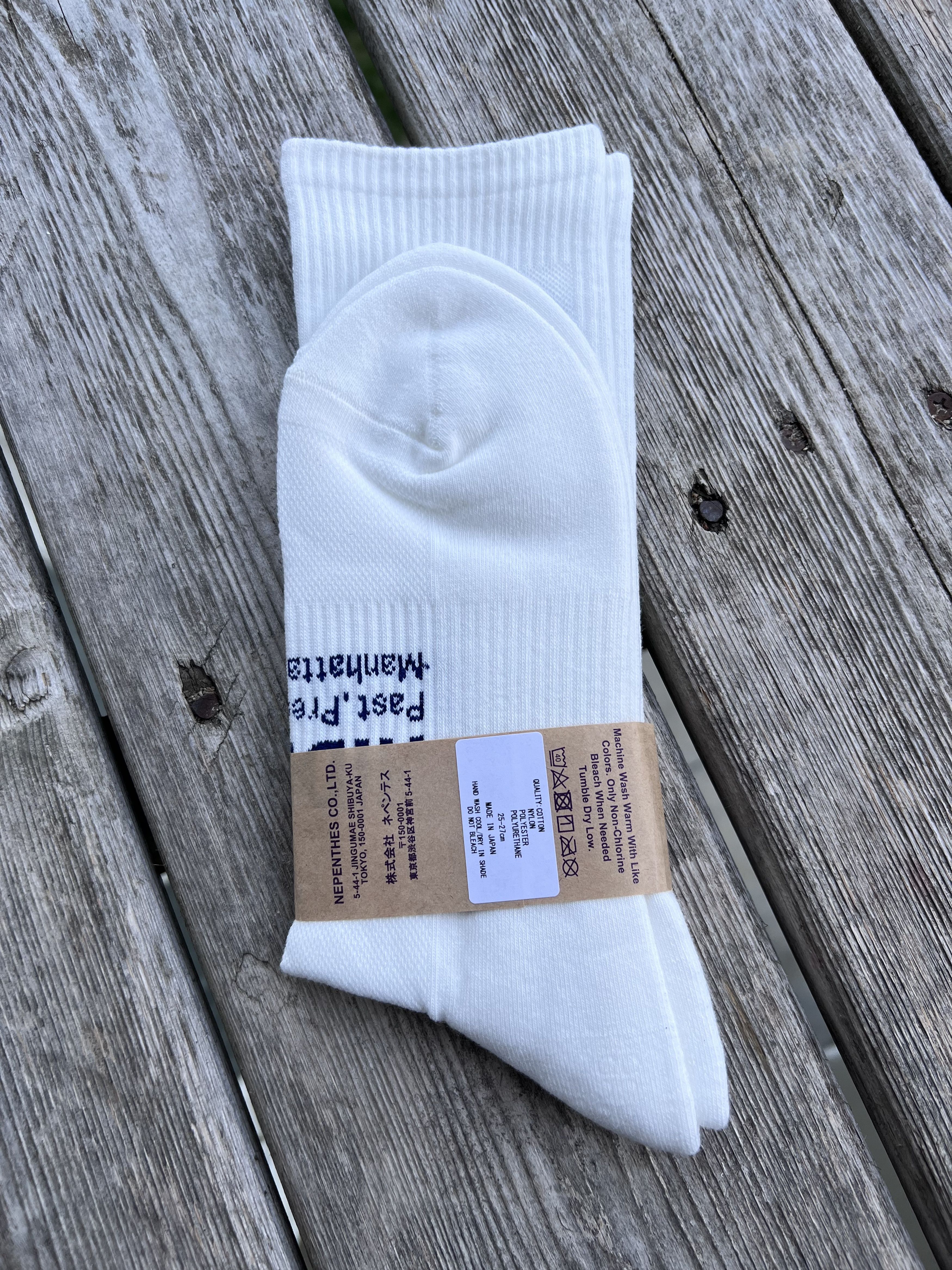 HIDDEN × Needles Hidden NY Needles Socks White Blue Khaki Size ONE SIZE - 2 Thumbnail