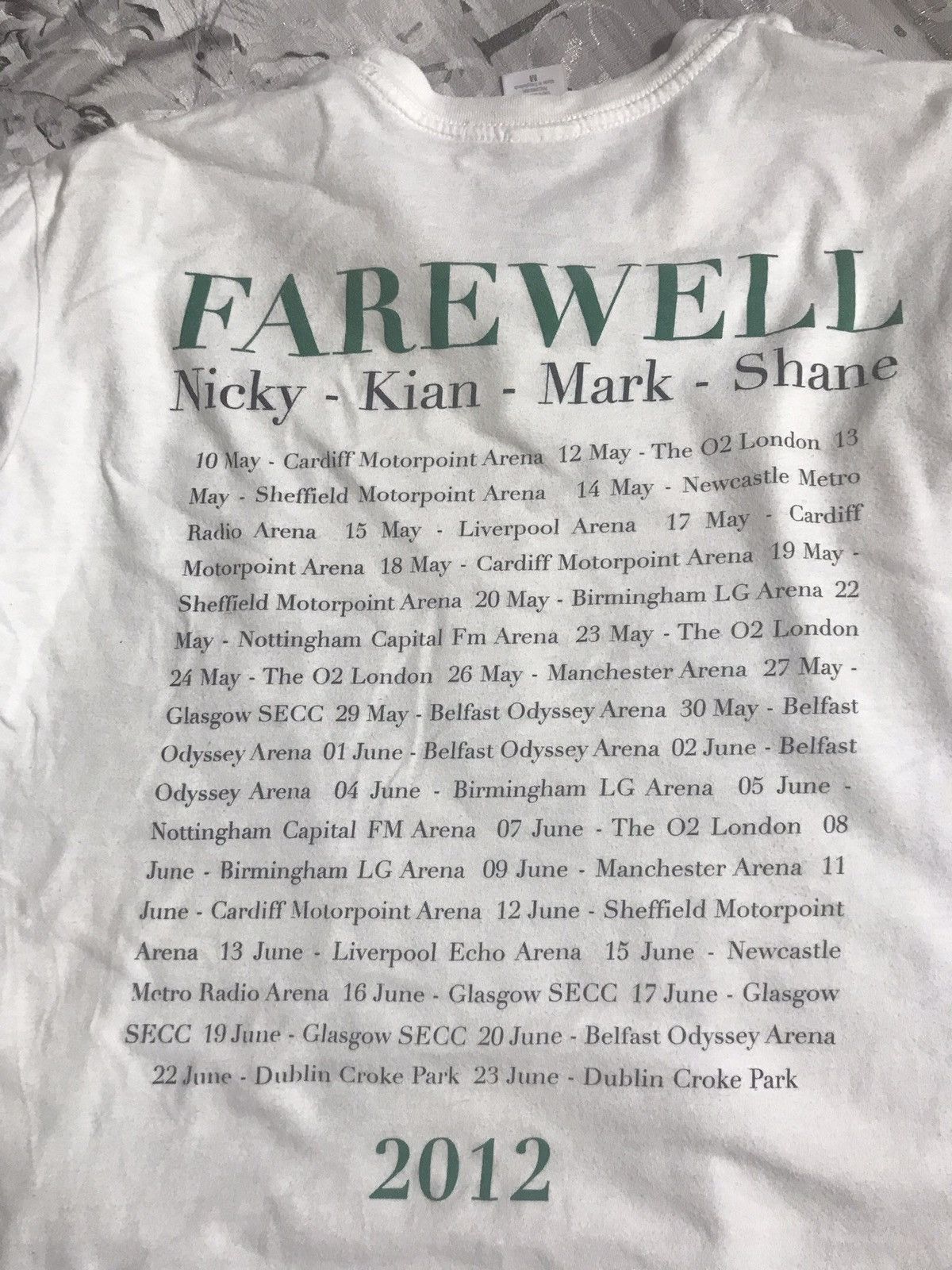 Band Tees Westlife 2012 tour t-shirt Size US M / EU 48-50 / 2 - 8 Thumbnail