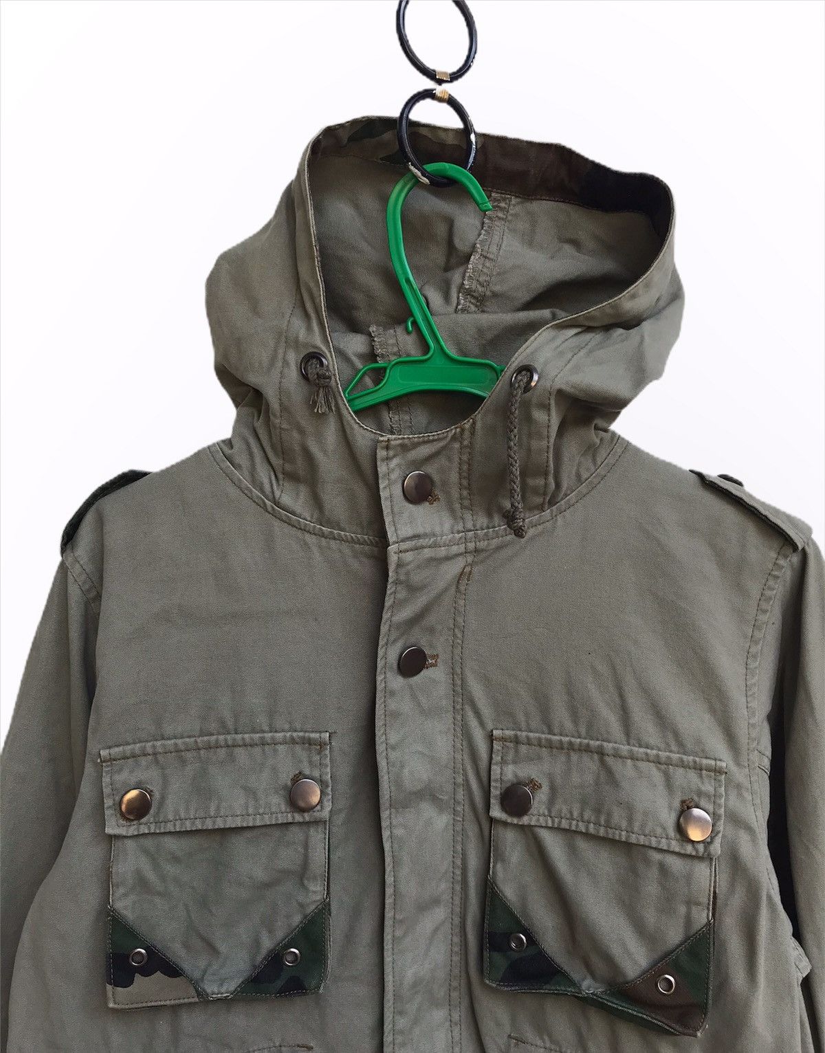 Vintage 🔥Sue Brand Military Jacket With Hoodies Size US M / EU 48-50 / 2 - 4 Thumbnail