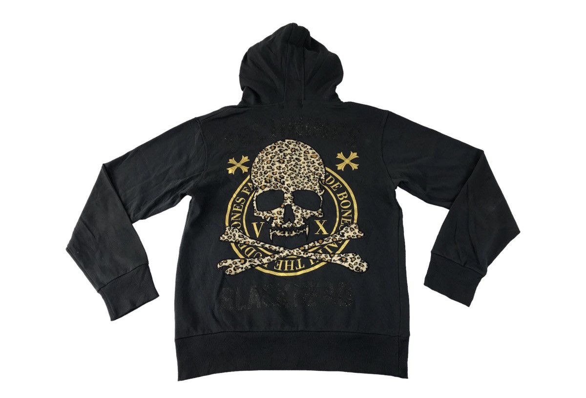 image of Vintage Night Rider Under Blackhead Skull Bones Hoodie Jacket Zip Up, Men's (Size Medium)