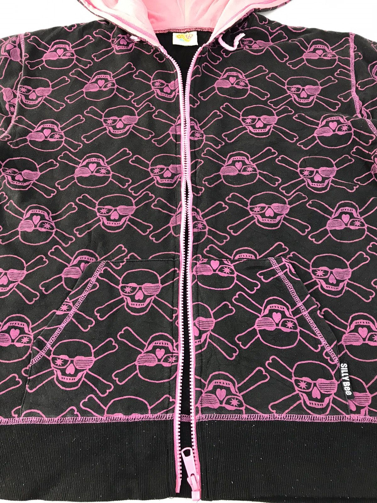 Japanese Brand × Vintage Silly Bee Hoodies Jacket Zip Up Skull Design Unisex Wear Size M / US 6-8 / IT 42-44 - 3 Thumbnail