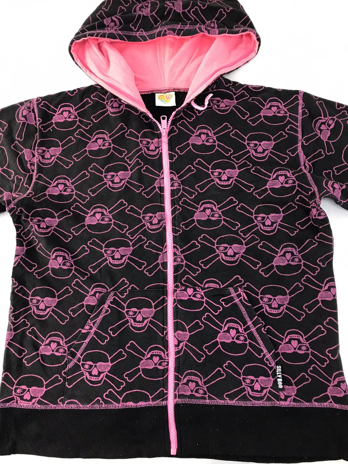 Japanese Brand × Vintage Silly Bee Hoodies Jacket Zip Up Skull Design Unisex Wear Size M / US 6-8 / IT 42-44 - 2 Thumbnail