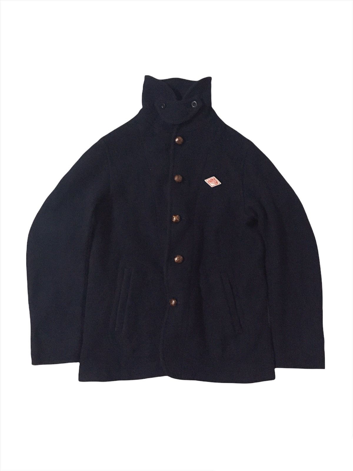 image of Danton Vetement De Travail Wool Jacket in Blue Black, Men's (Size Medium)